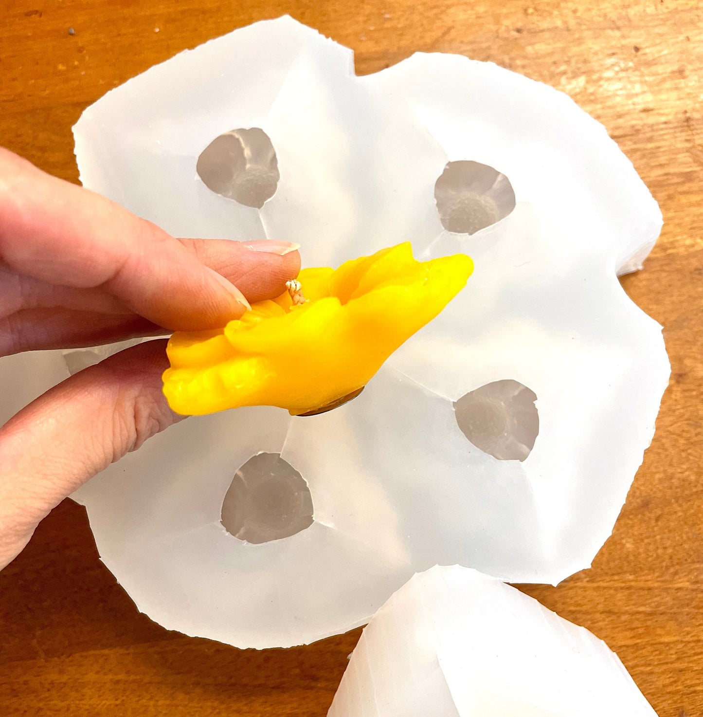 3D silicone floating flower candle mold - soap resin mold - wedding favor candle mold