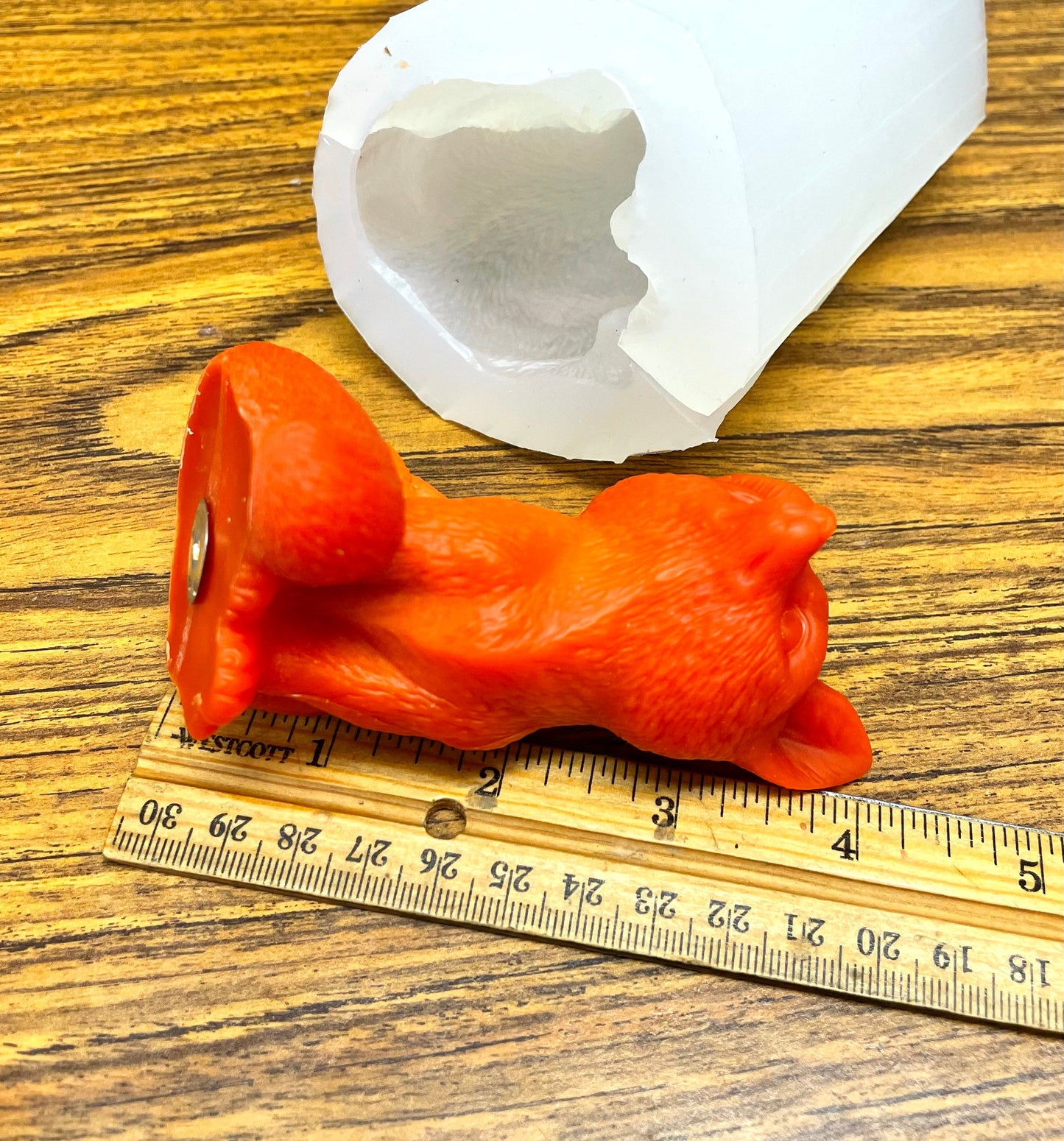 3.75” 3D Silicone fox mold - candle soap resin Mold - food grade - homemade