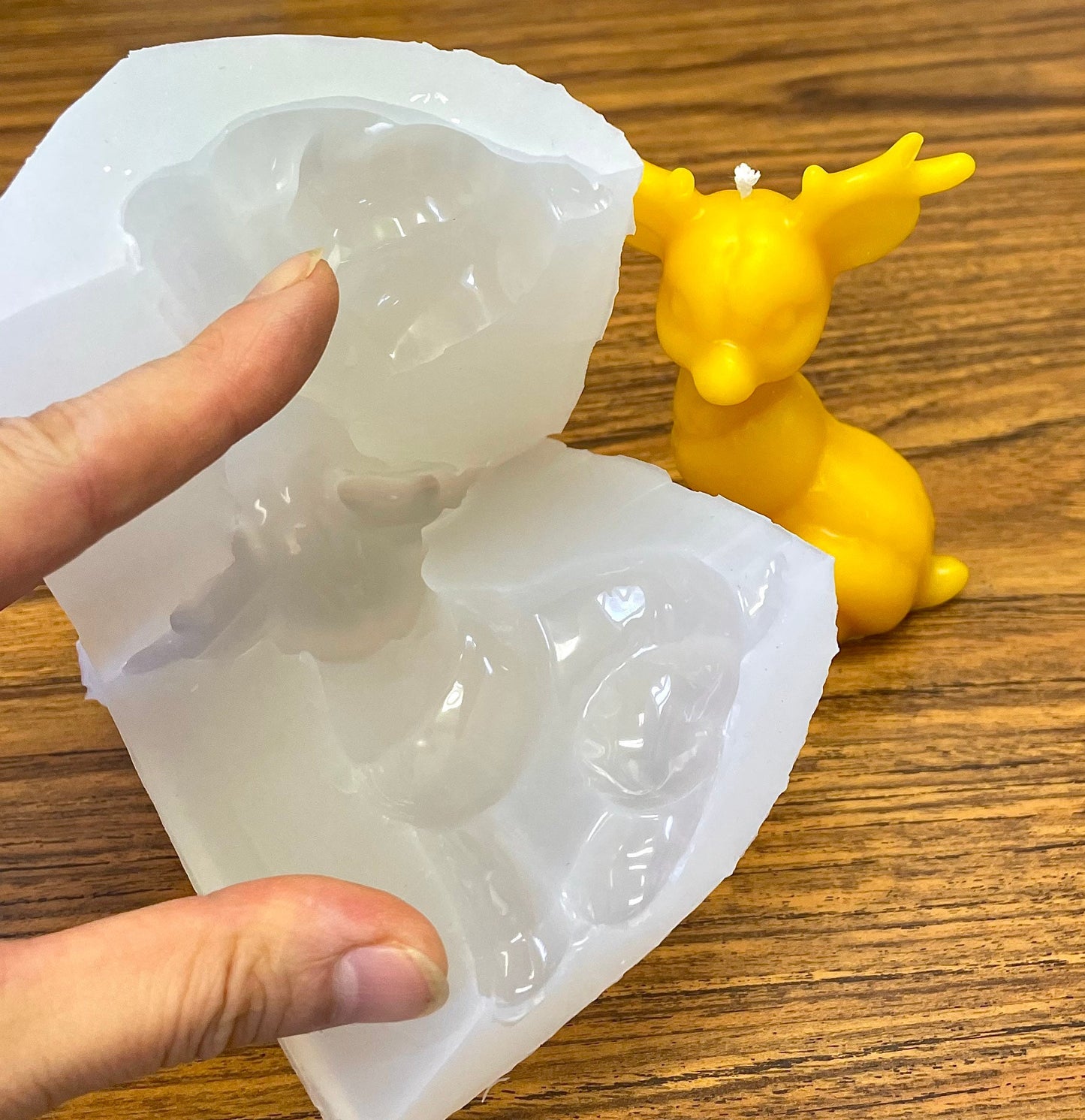 4” 3D Silicone deer mold - Christmas reindeer mold - pillar candle soap lotion bar resin mould - homemade