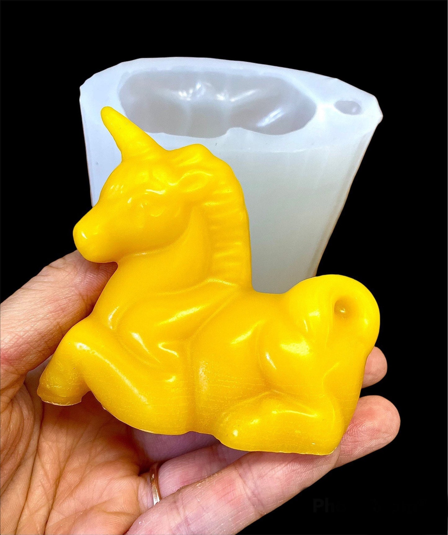 3D Silicone unicorn Mold - silicone candle soap resin mold - 2.75” - food grade - magic candle mold