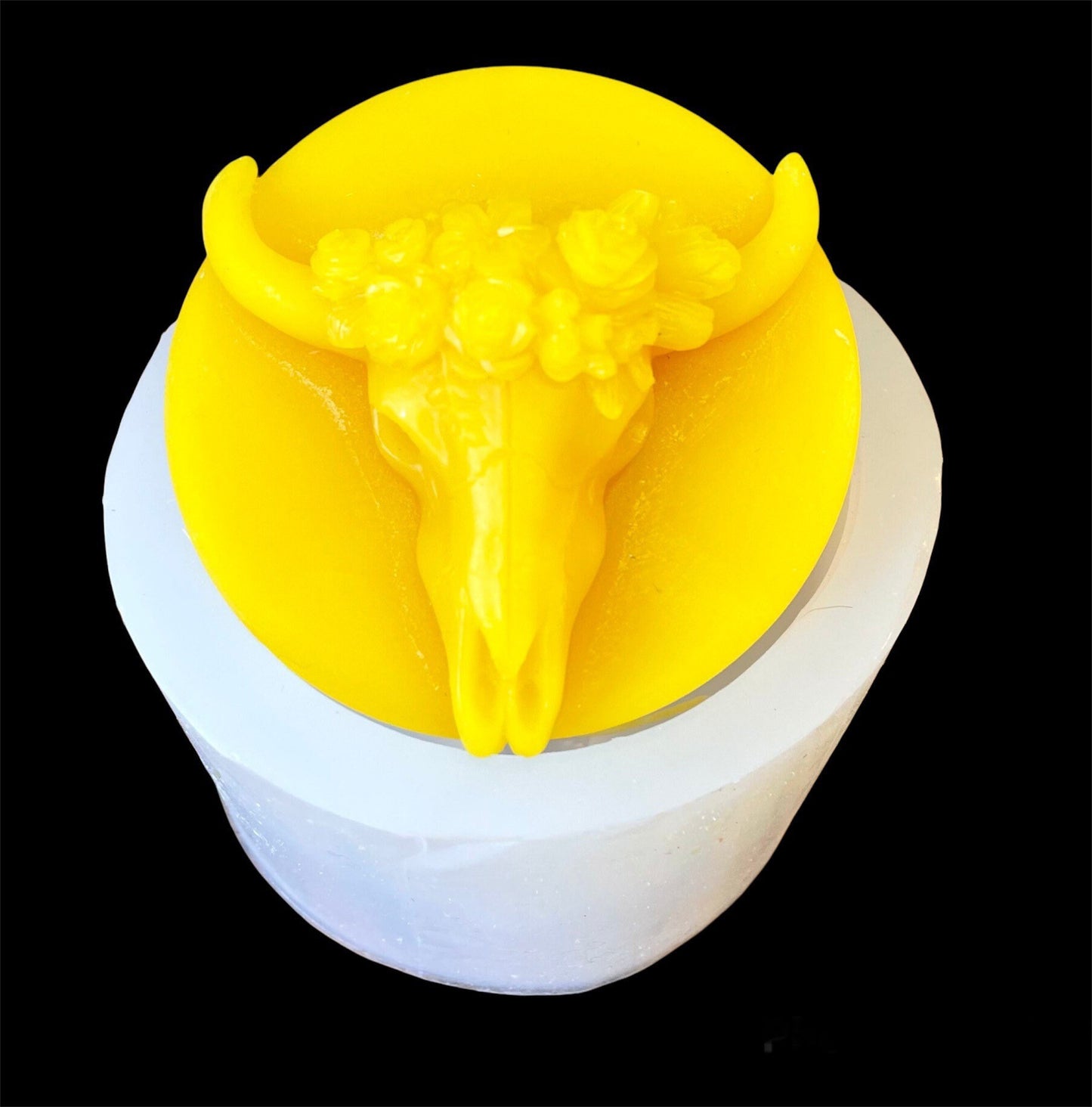 Silicone cow skull head candle soap Mold - bull head skull - homemade