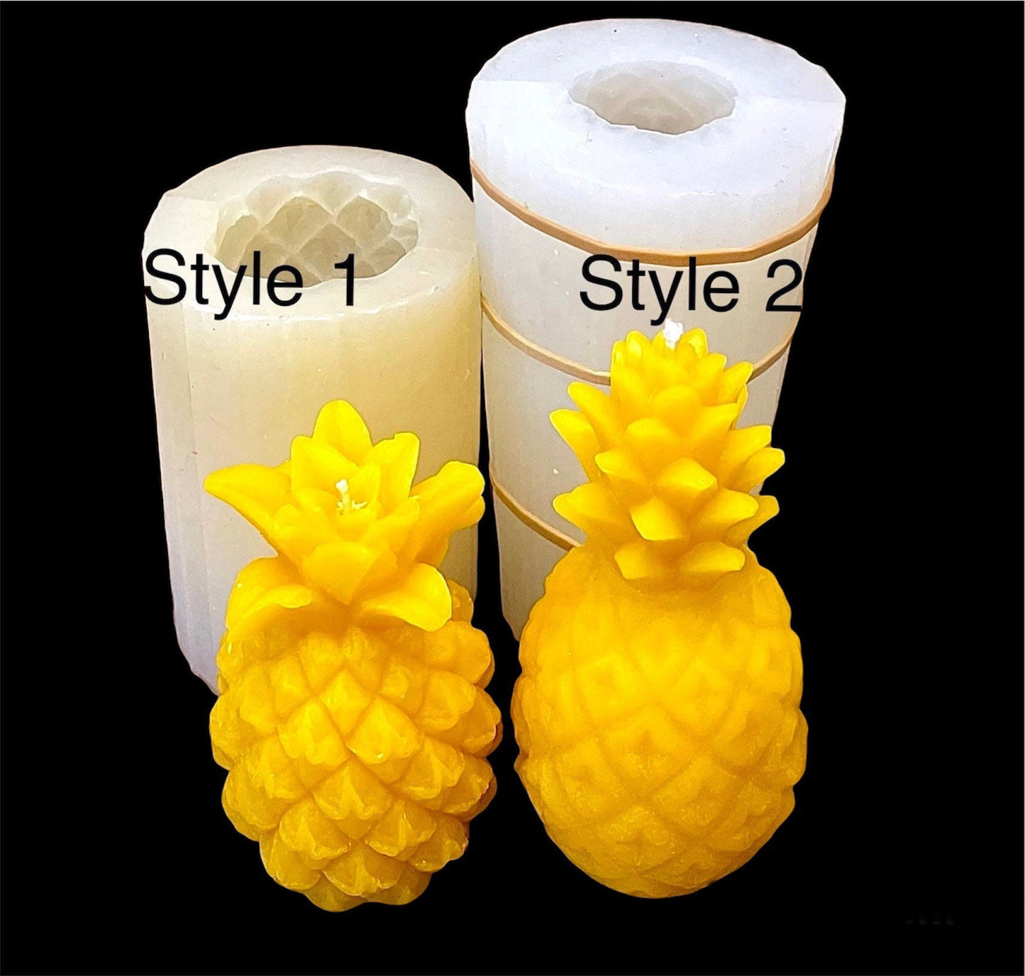 3D silicone pineapple mold - Pineapple candle soap Mold - silicone pillar candle mold - silicone fruit mold - food grade