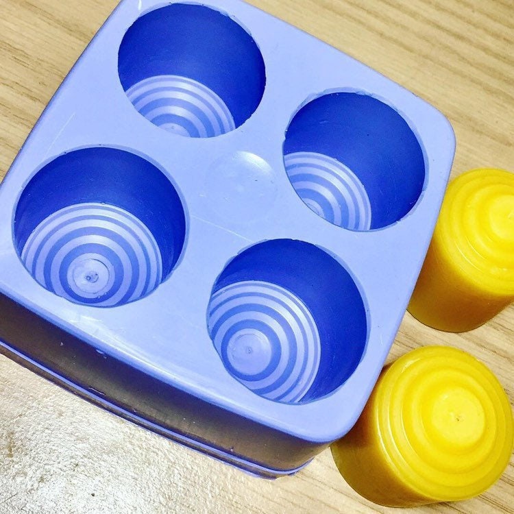 silicone votive candle mold - 4 cavities - soap mould - homemade