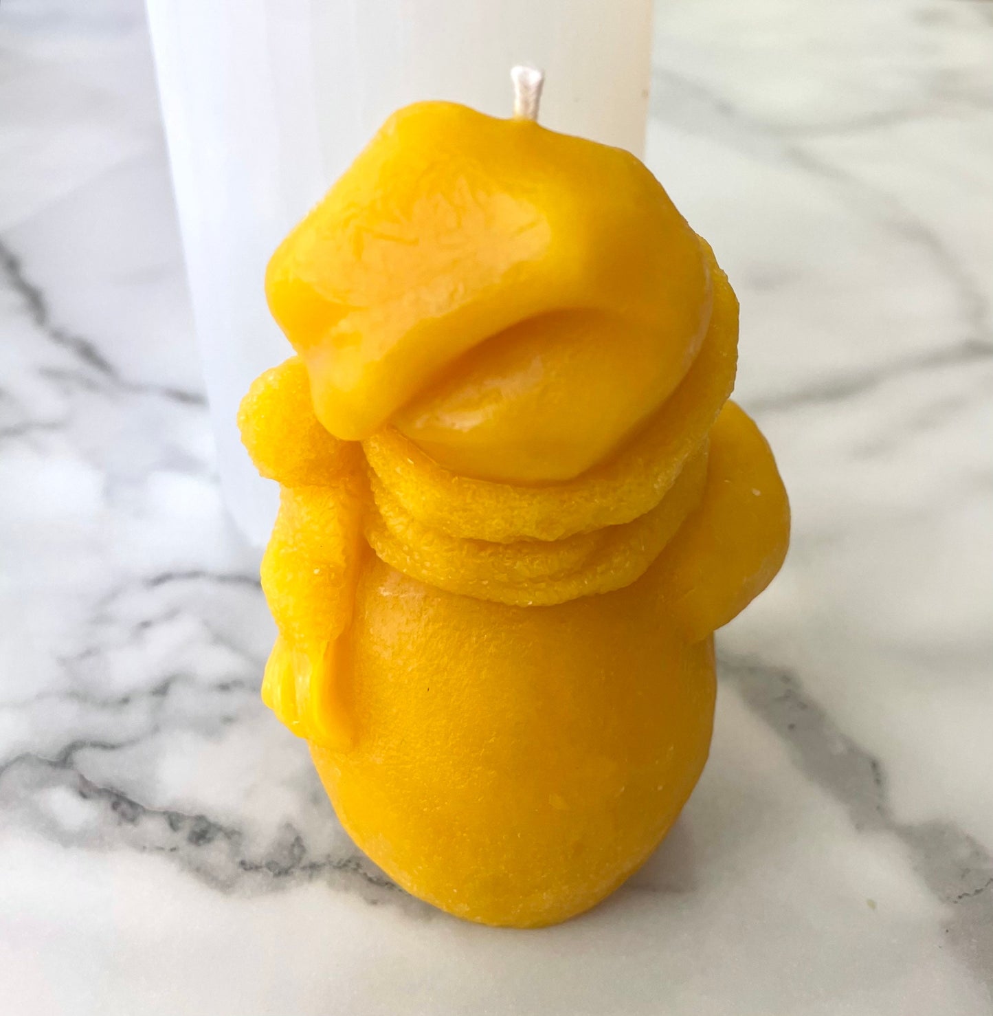 4” chubby snowman with gift mold - 3D silicone candle soap resin mold - Christmas holiday candle mold - food grade