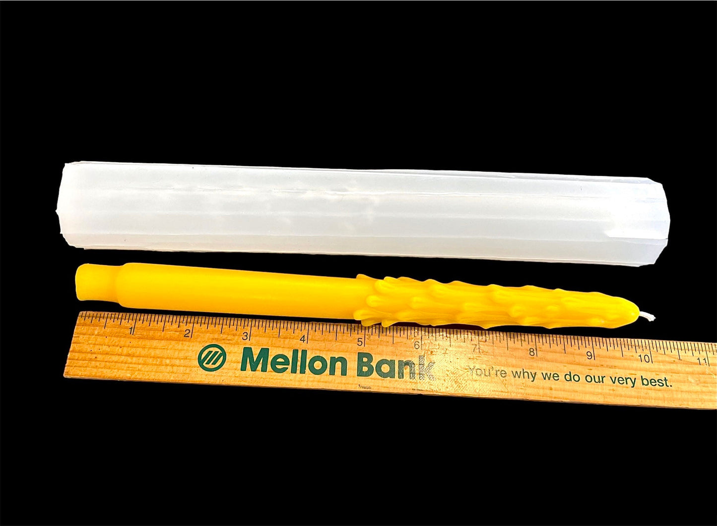 9.75” Silicone dripping taper candle mold - single cavity