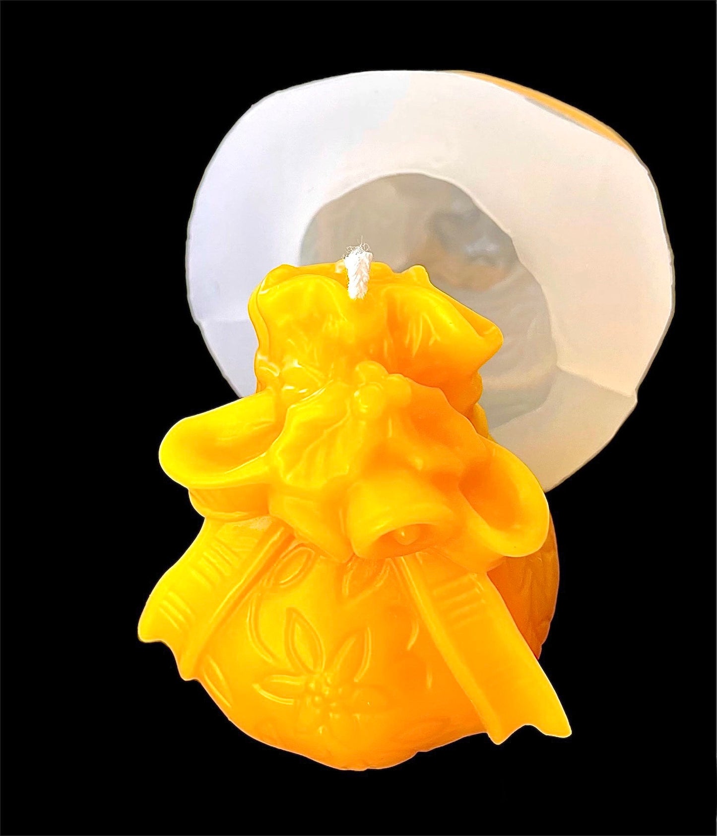 3” Silicone Santa’s sack Mold - 3D gift bag candle soap resin mold - Christmas holiday candle mold - food grade