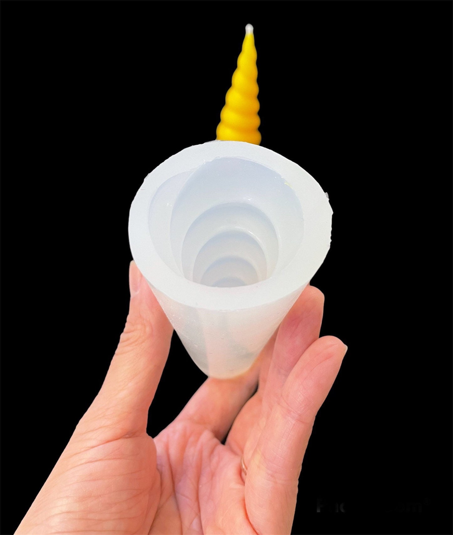 4” 3D Silicone unicorn horn Mold - silicone candle soap resin mold - chocolate ice cube mold