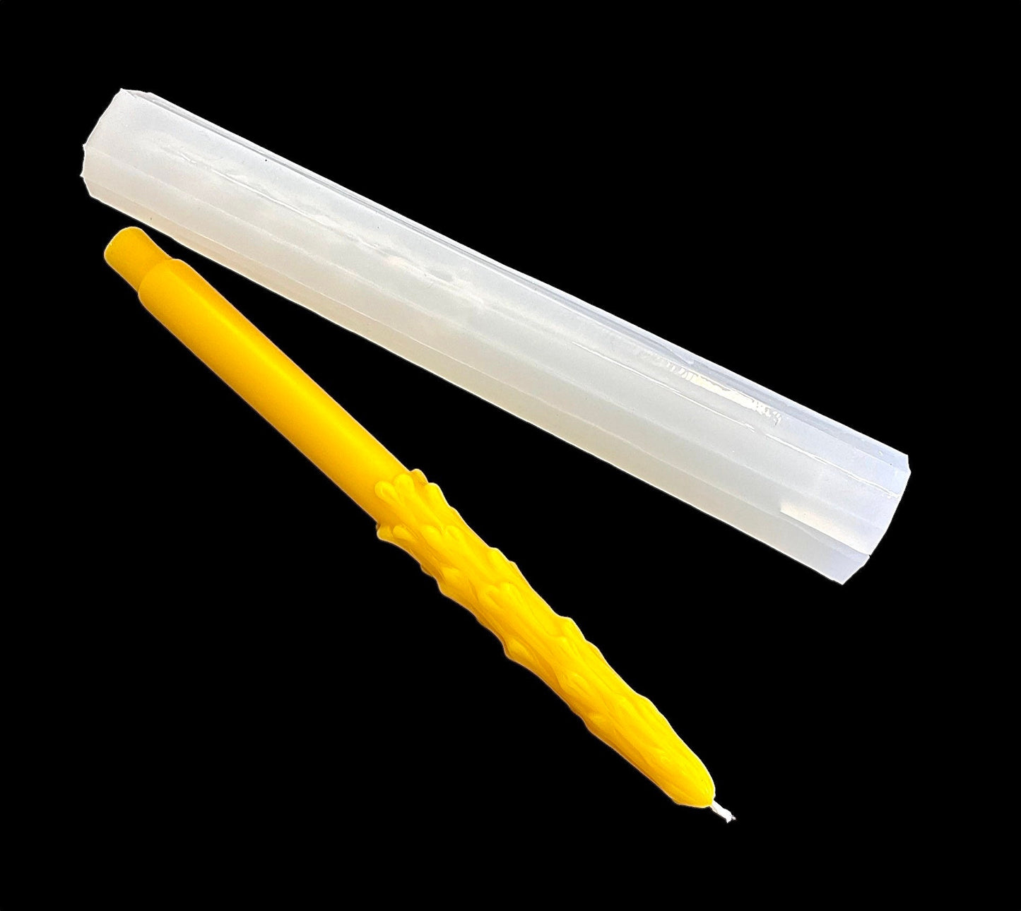 9.75” Silicone dripping taper candle mold - single cavity