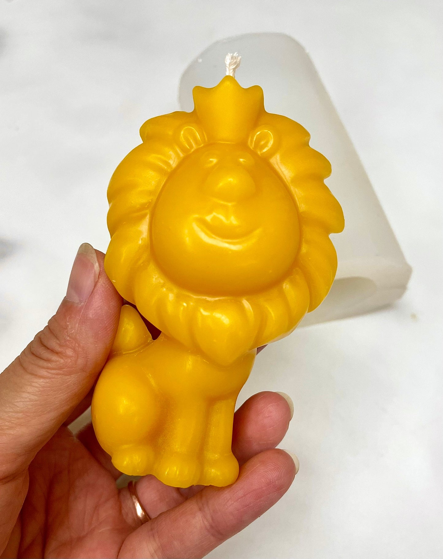 3.5” 3D Silicone lion king mold - pillar candle soap lotion bar resin mould - homemade