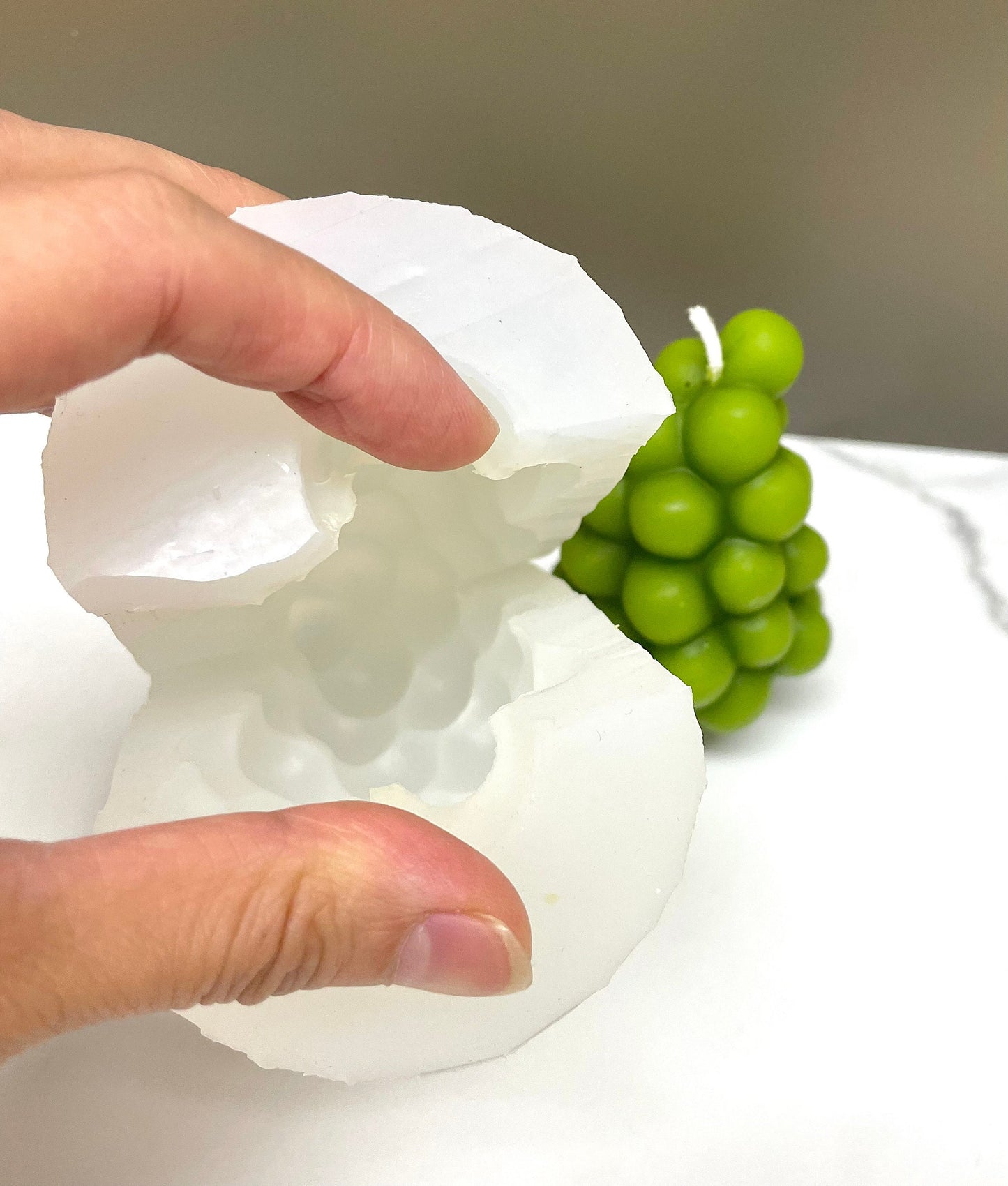 3D Silicone grapes candle soap resin Mold - lotion bar chocolate mold - pillar candle mold - fruit mold