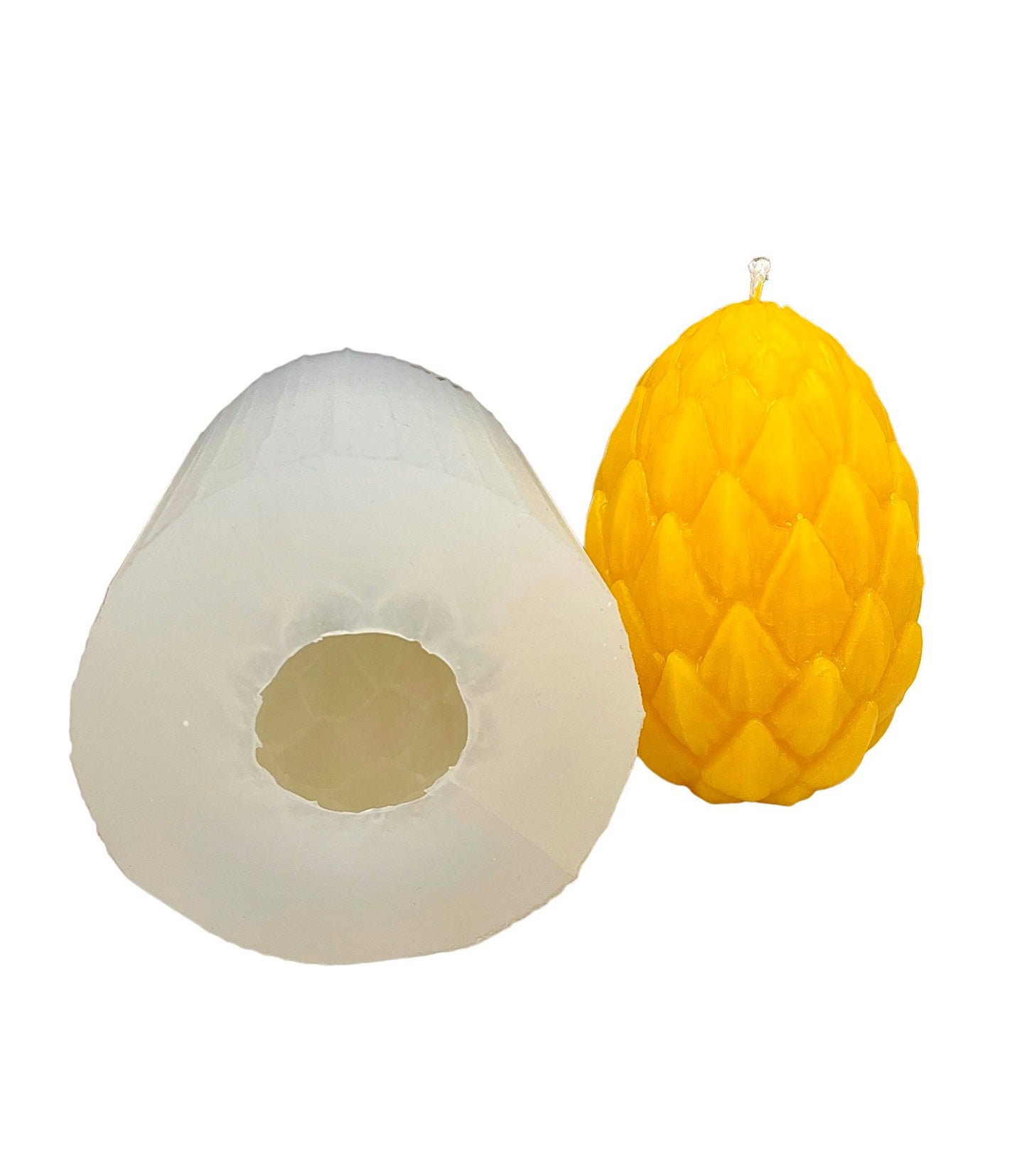 3.75” silicone dragon egg mold - candle soap resin mold