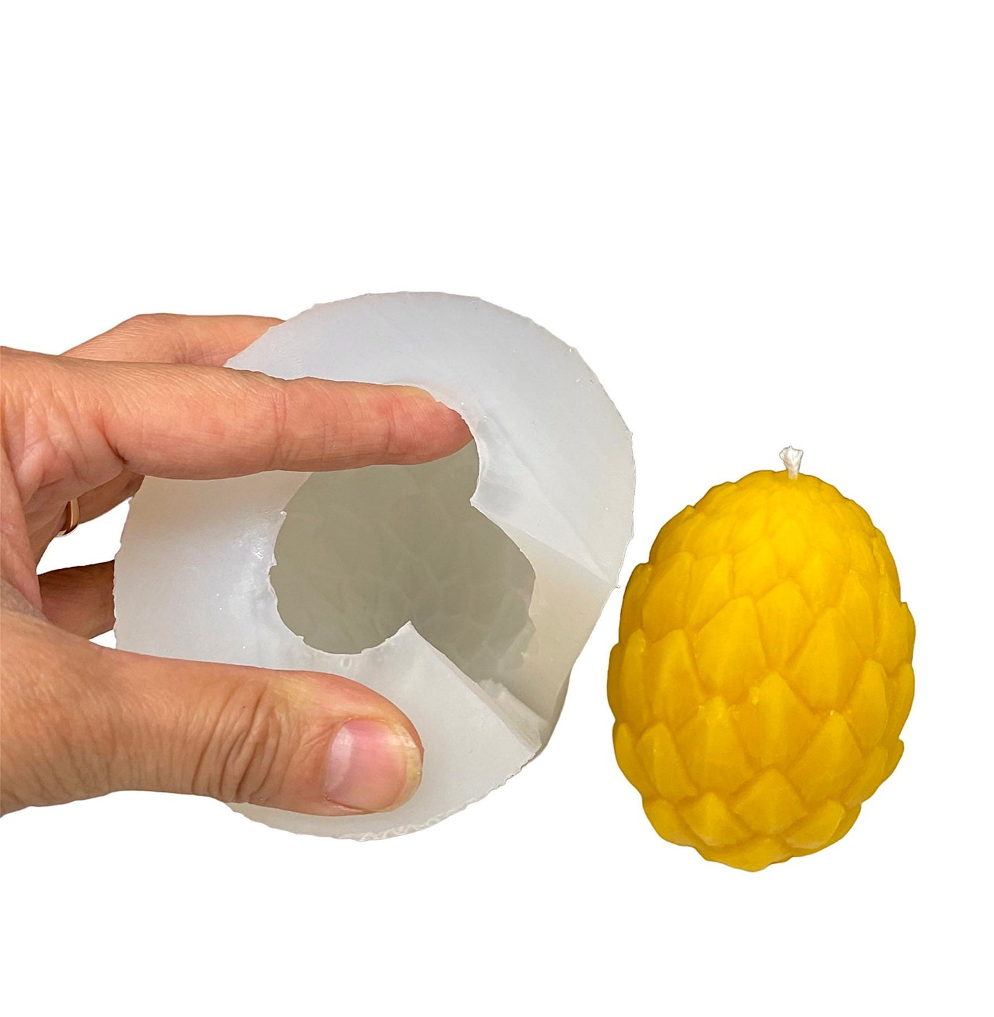 3.75” silicone dragon egg mold - candle soap resin mold