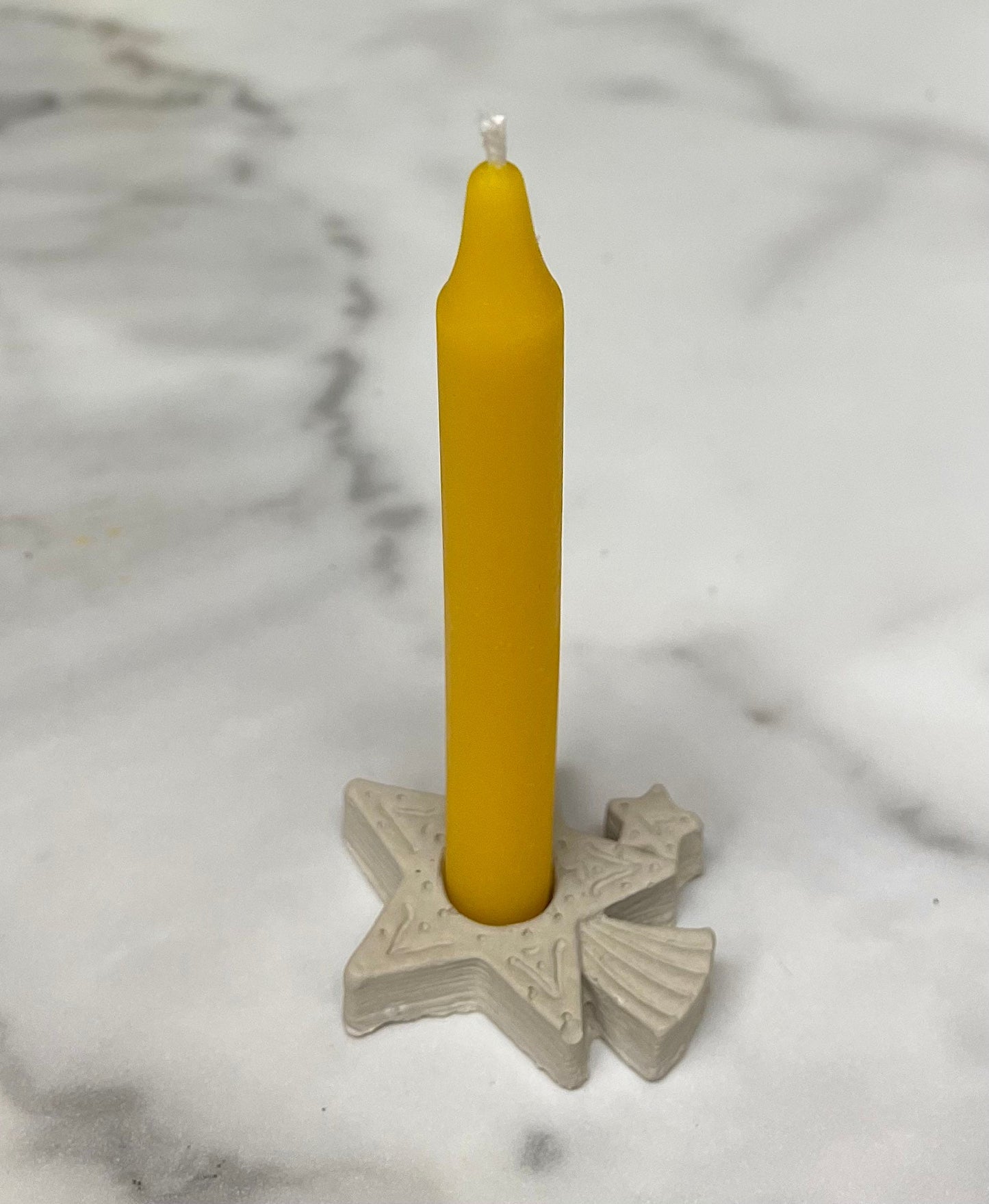 2 chime candle holders - handmade concrete taper holder - 0.5” - handmade