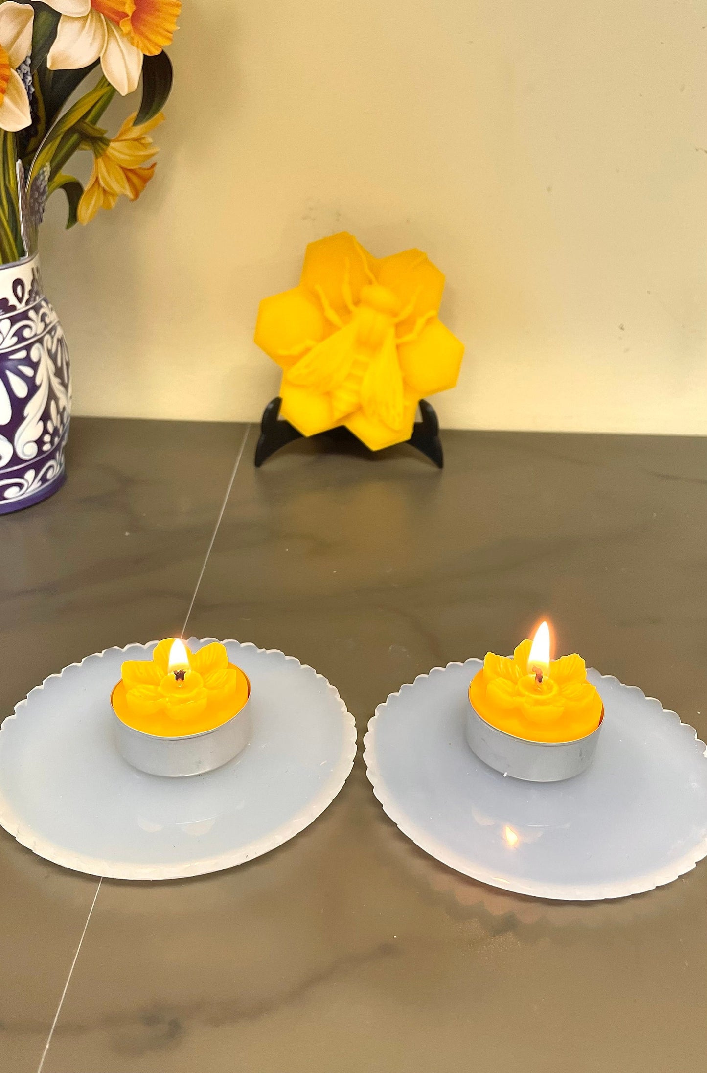 A dozen (12) wicks for beeswax tea light candles - tealight candle wicks - ready to use - pretabbed