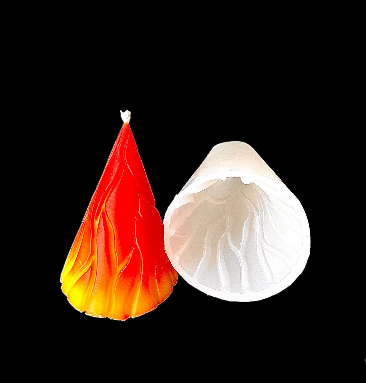 3.5” silicone volcano mold - candle soap resin mold