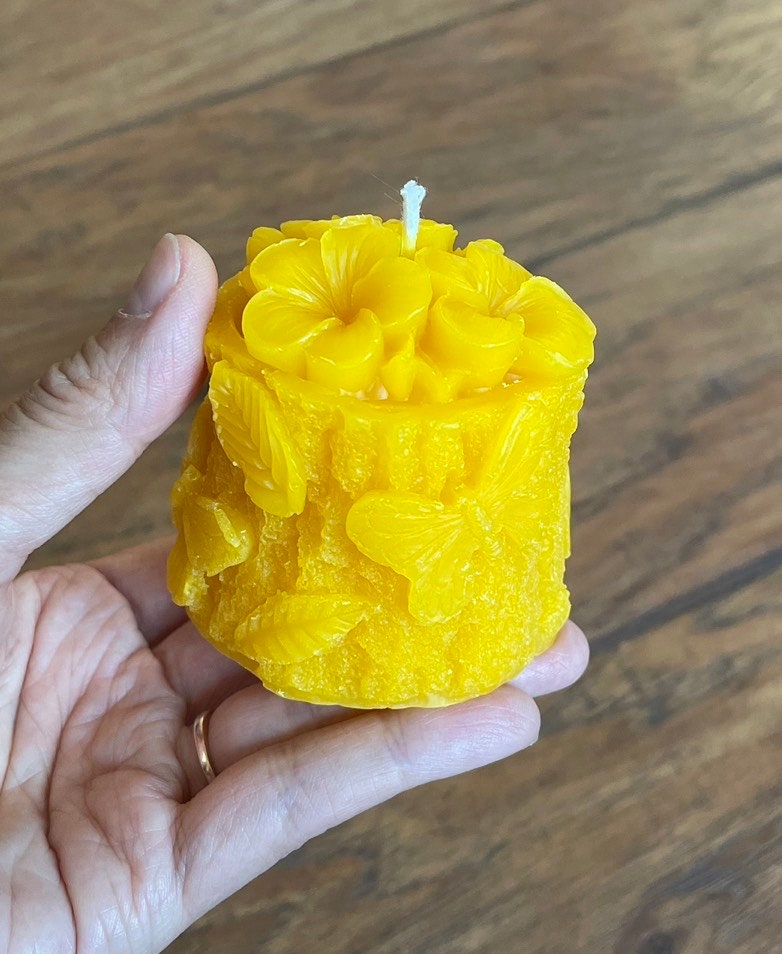 Silicone tree trunk candle soap mold - fairy garden flower mold - butterfly mold - resin mold