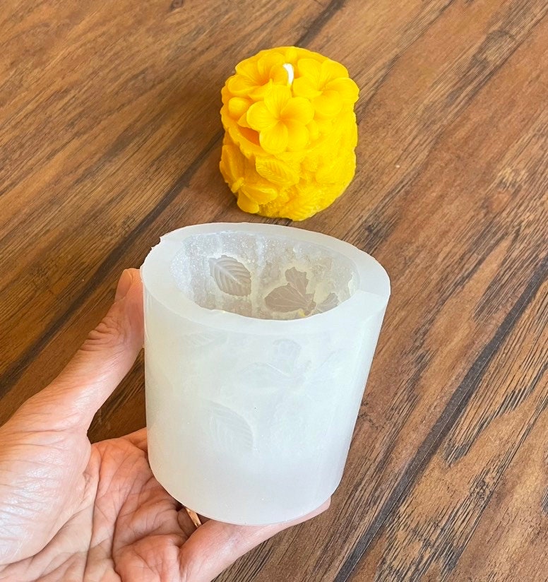 Silicone tree trunk candle soap mold - fairy garden flower mold - butterfly mold - resin mold