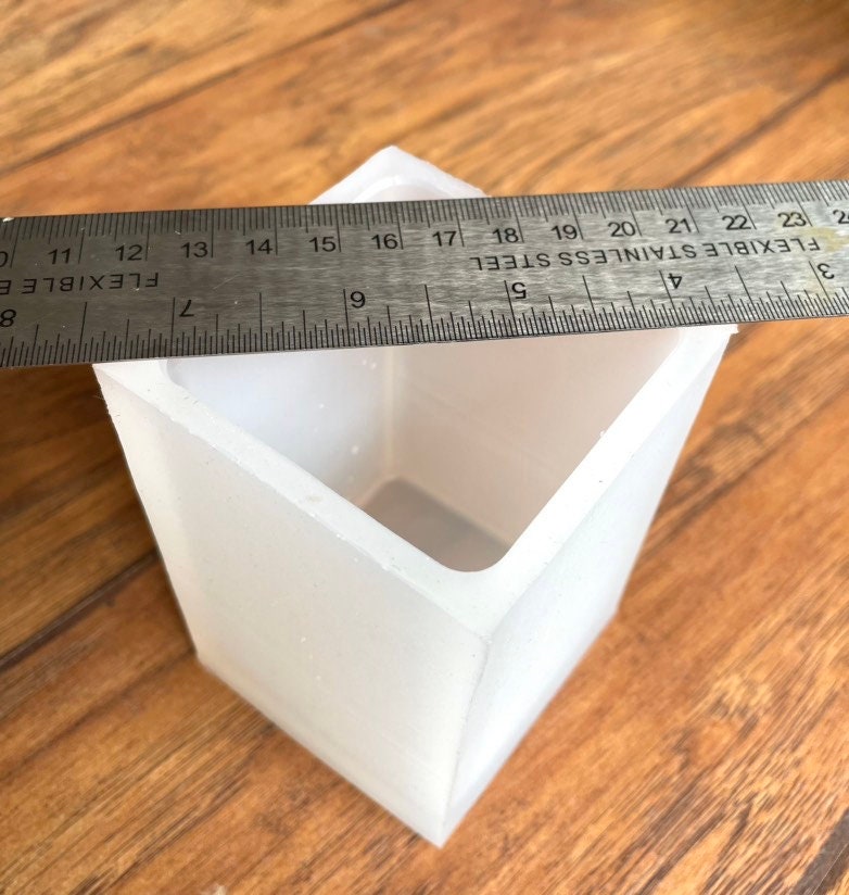 Silicone square pillar candle Mold - handmade - 3.5”
