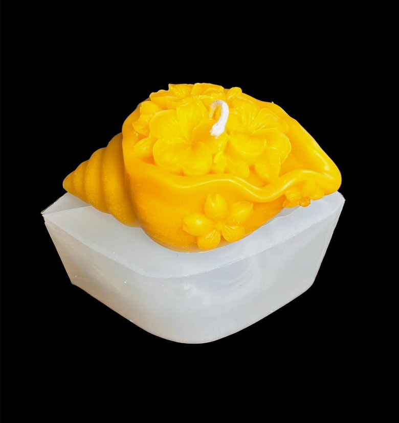 3D Silicone shell mold - shell candle soap mold - beach themed candle mold - resin chocolate mold