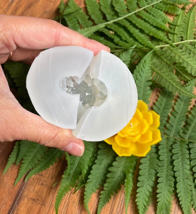 2” Small 3D silicone lotus flower mold - floating candle mold - water lily mold - soap mold - food grade