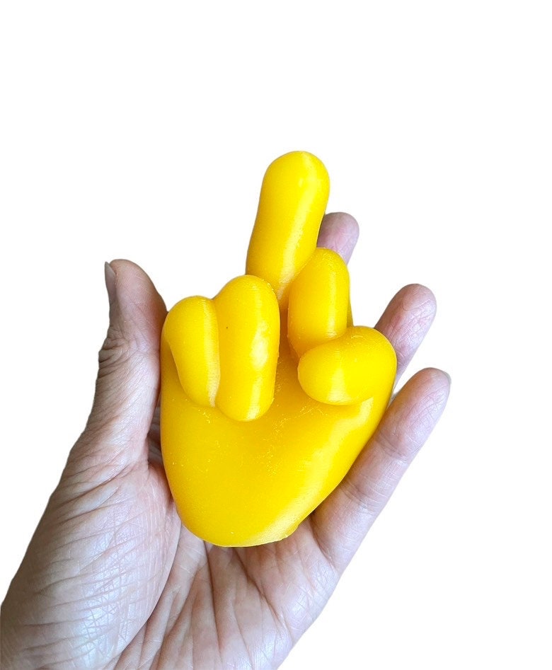 4” 3D Silicone middle finger candle Soap Mold - resin mold
