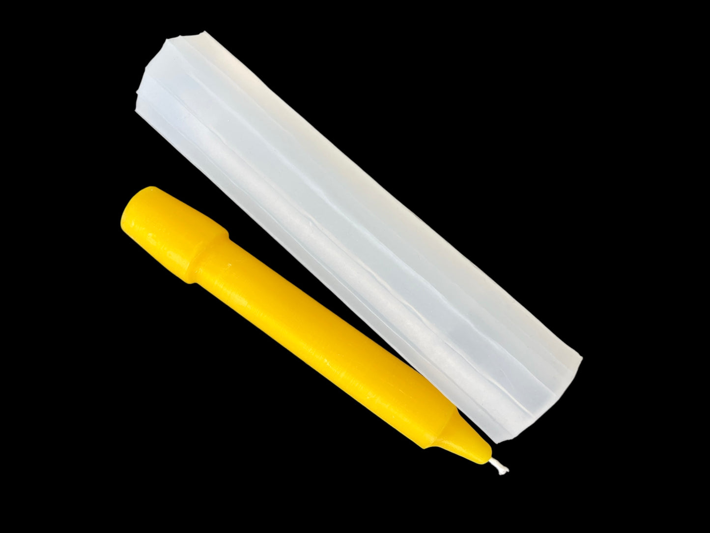 6 1/4” Silicone colonial taper candle mold - single cavity