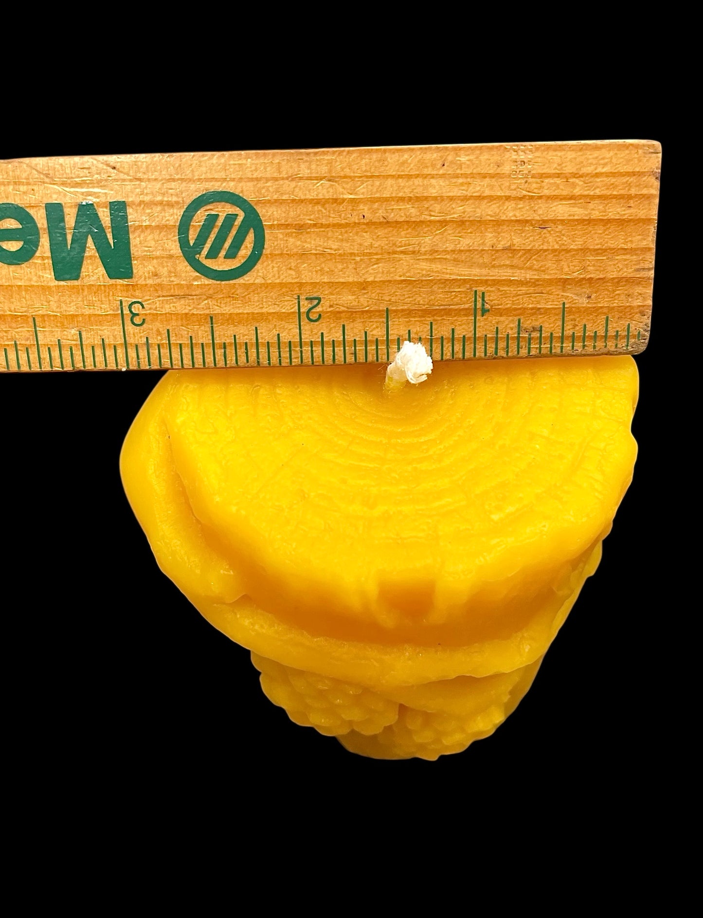 Silicone pillar candle mold designed with pine cones on a tree stump 3.5” x 3”