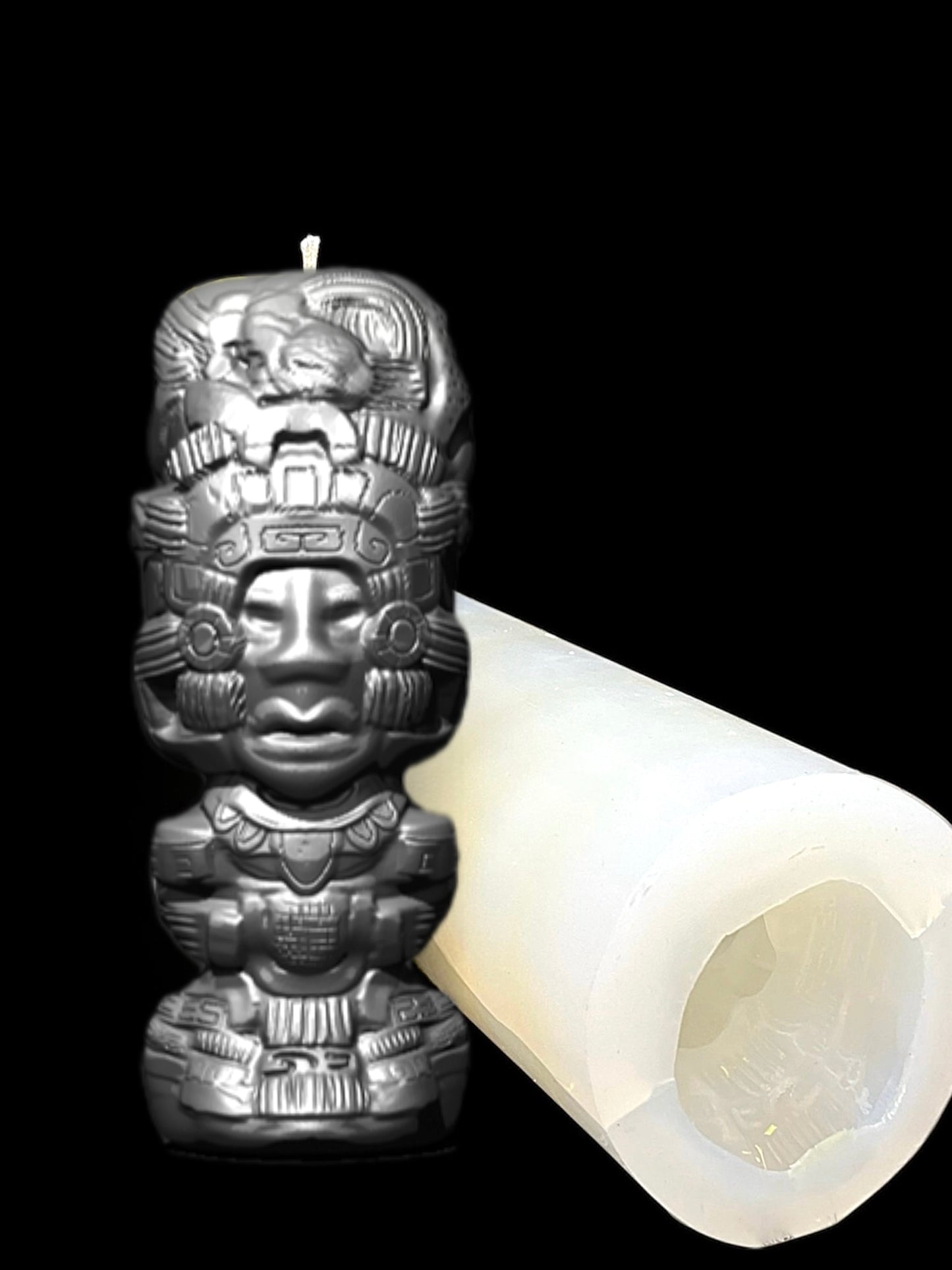3D silicone mold - Mayan statue 5”