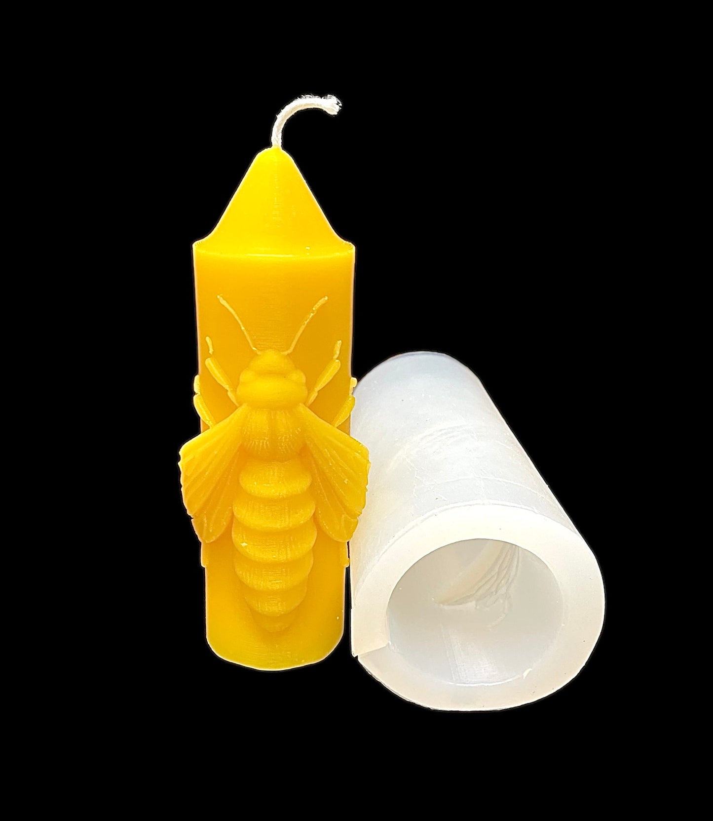 Silicone queen bee pillar candle mold