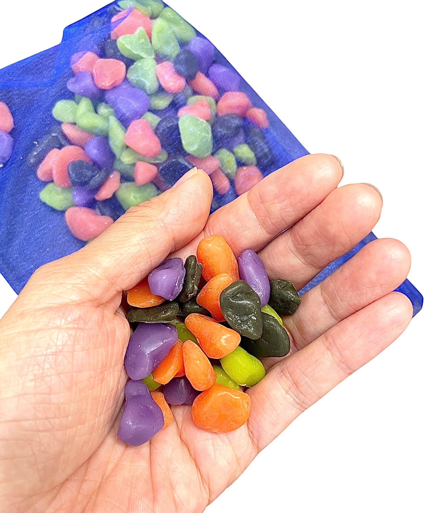 Silicone mold of pebbles Little rocks crystals