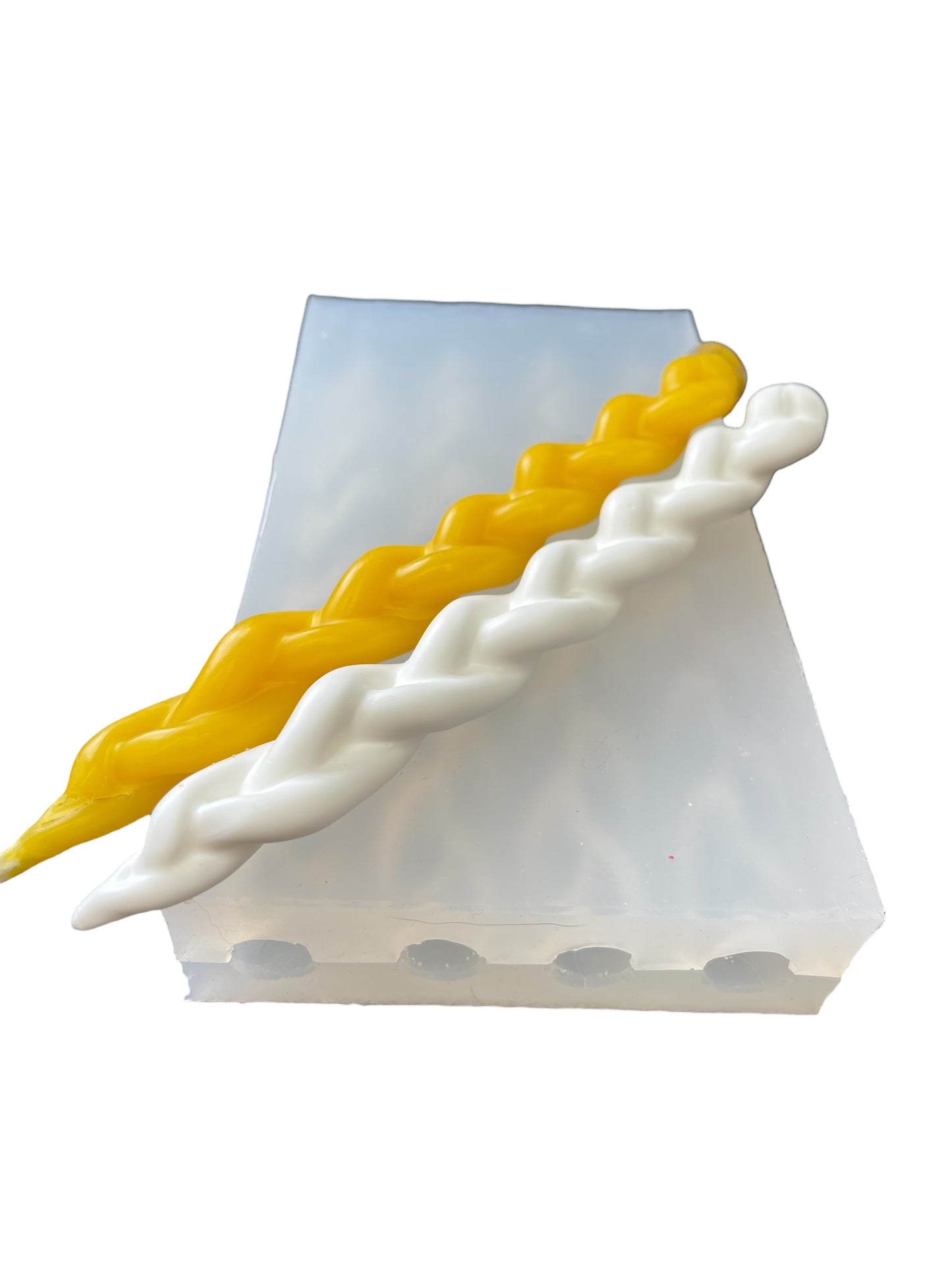 Silicone mold for braided candle / havdalah candle