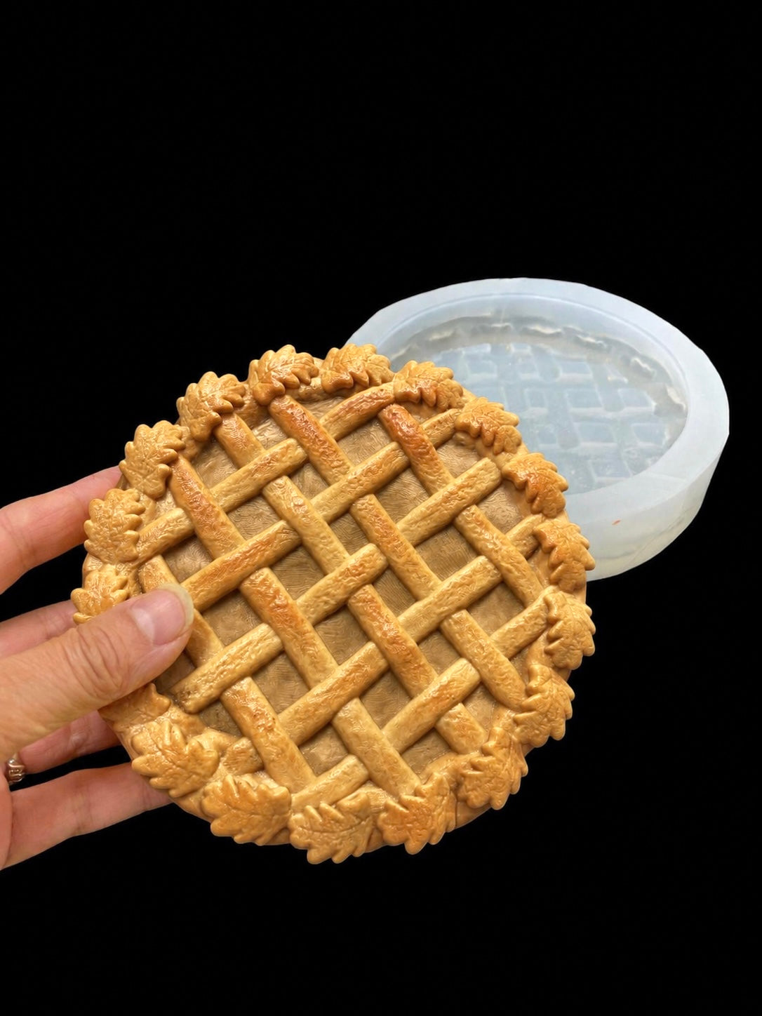 Silicone cherry pie mold for candle resin fake food props