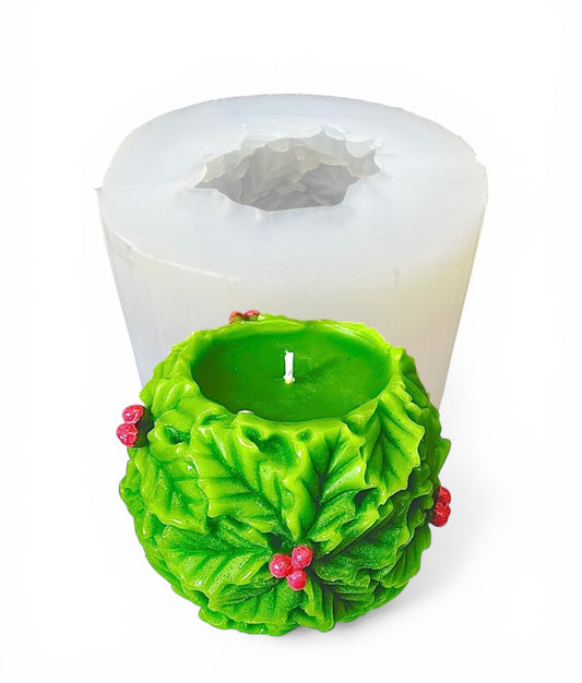 3D Holly berry ball mold