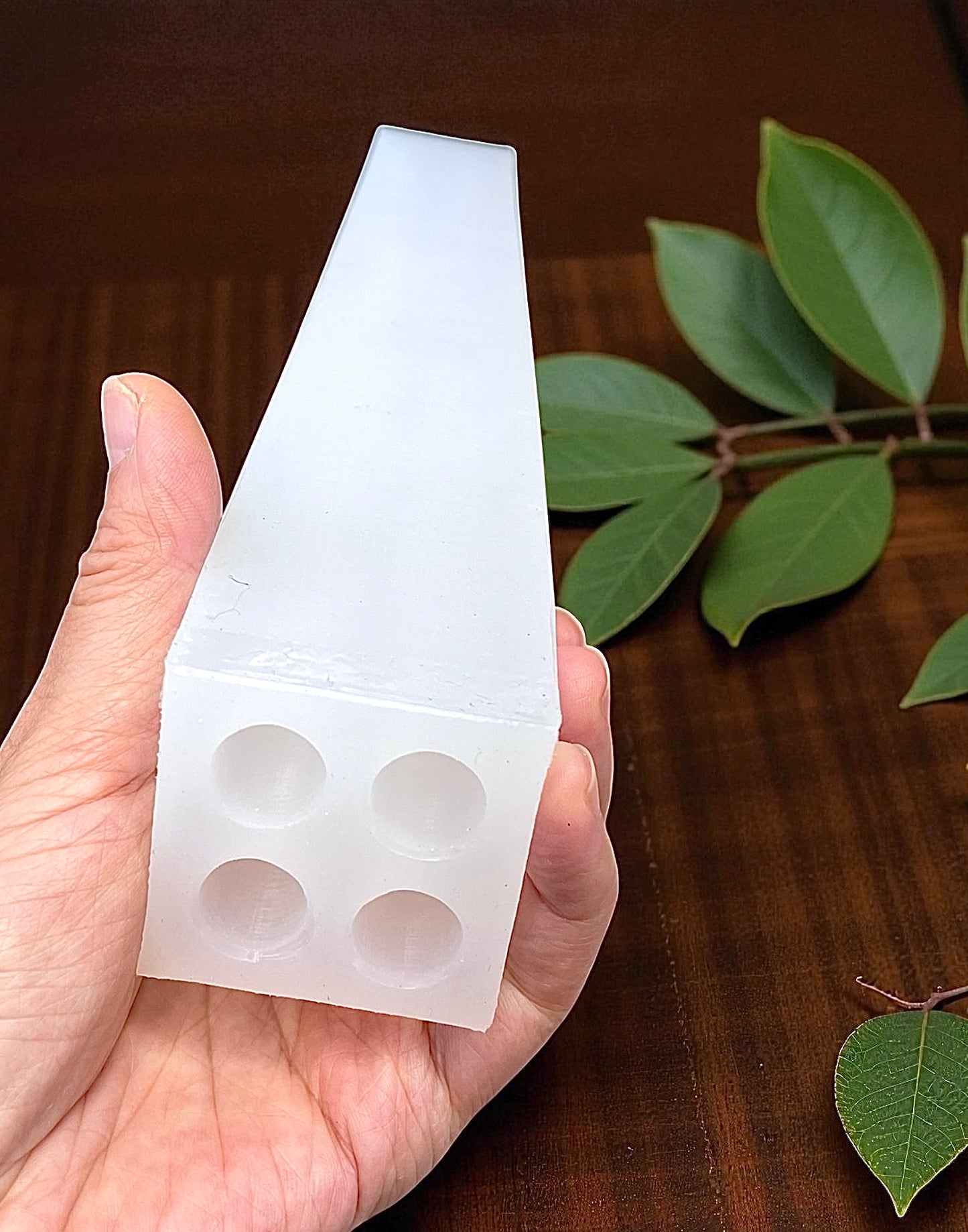 4 cavity long church taper candle mold 13.75” x 0.5”