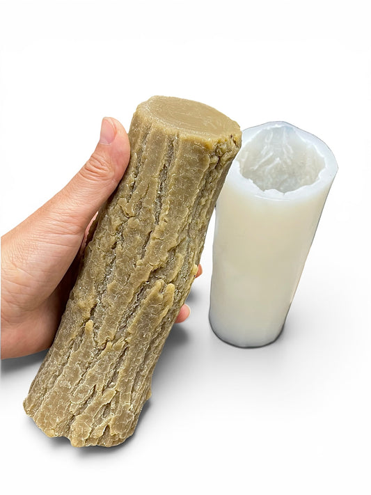 Realistic 3D tree log stump mold 7.75”