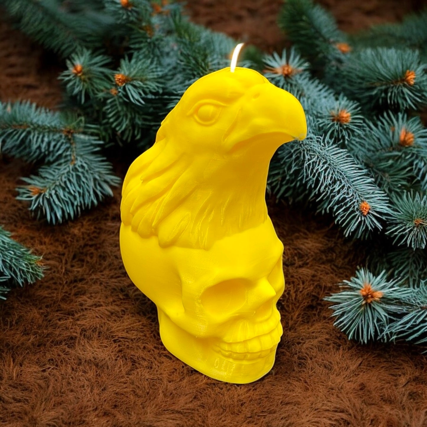 3D silicone mold - Eagle head on skull 4.5”