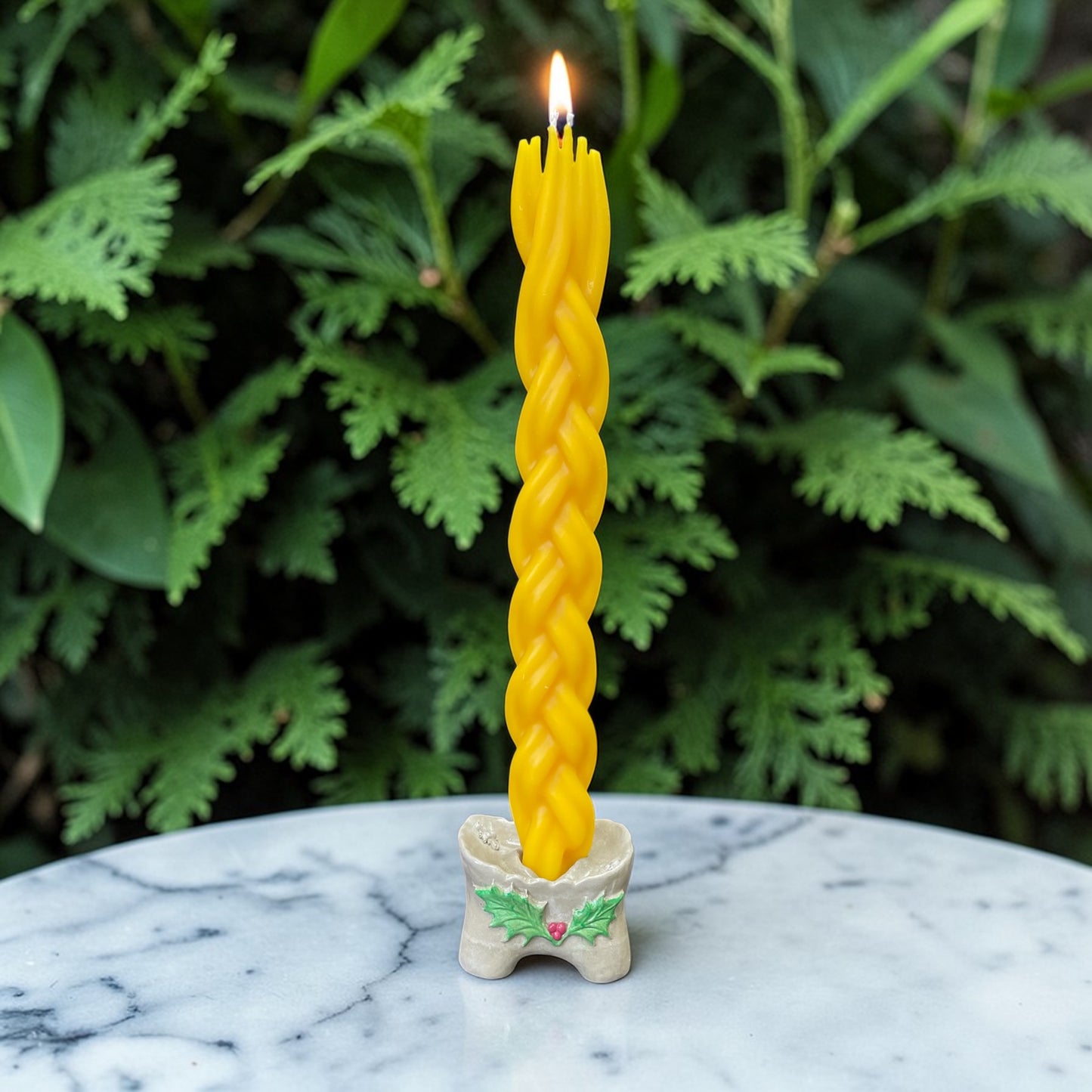Silicone braided candle mold - candle holder mold - havdalah candle mold -10”
