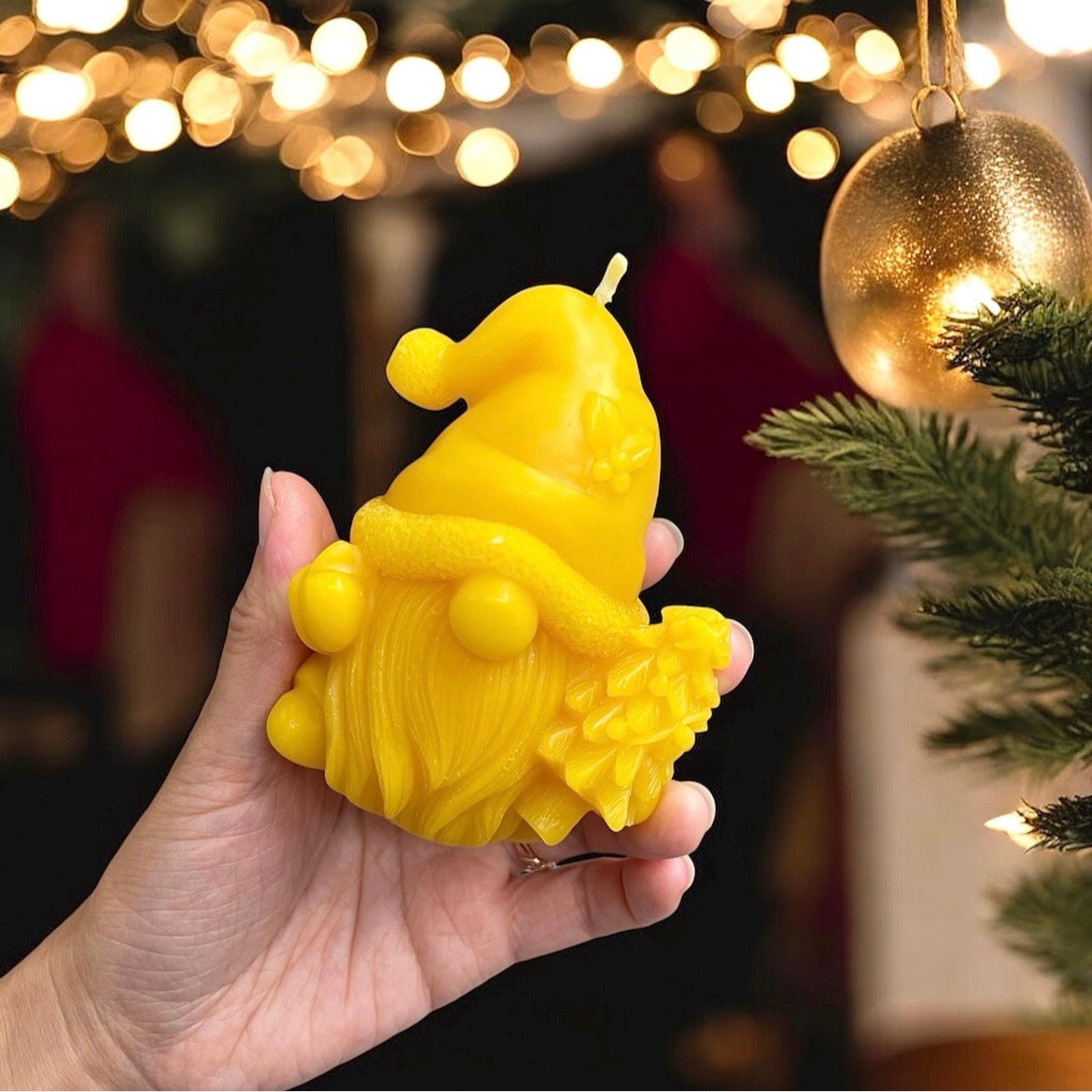 Pure beeswax candle - gnome 3.5”