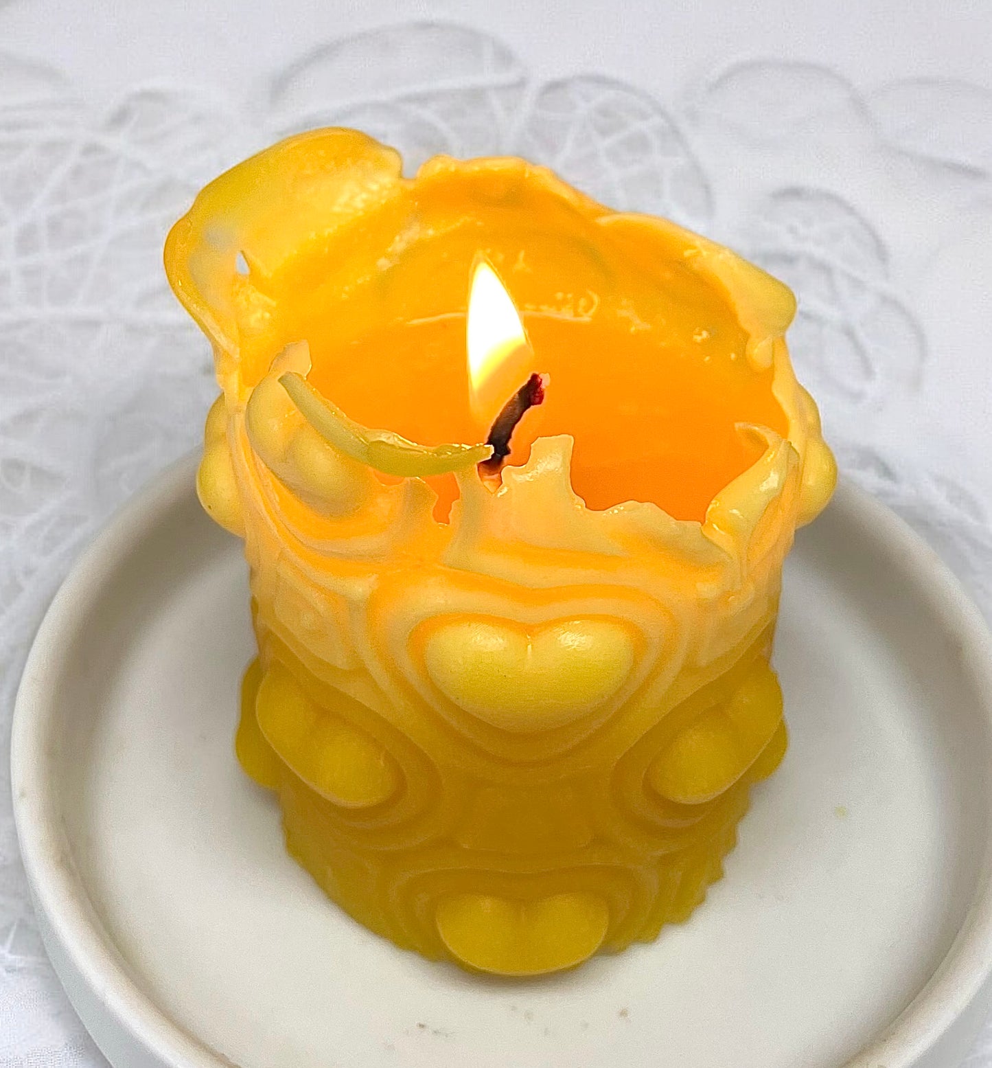 Heart pillar candle mold 2” x 3”