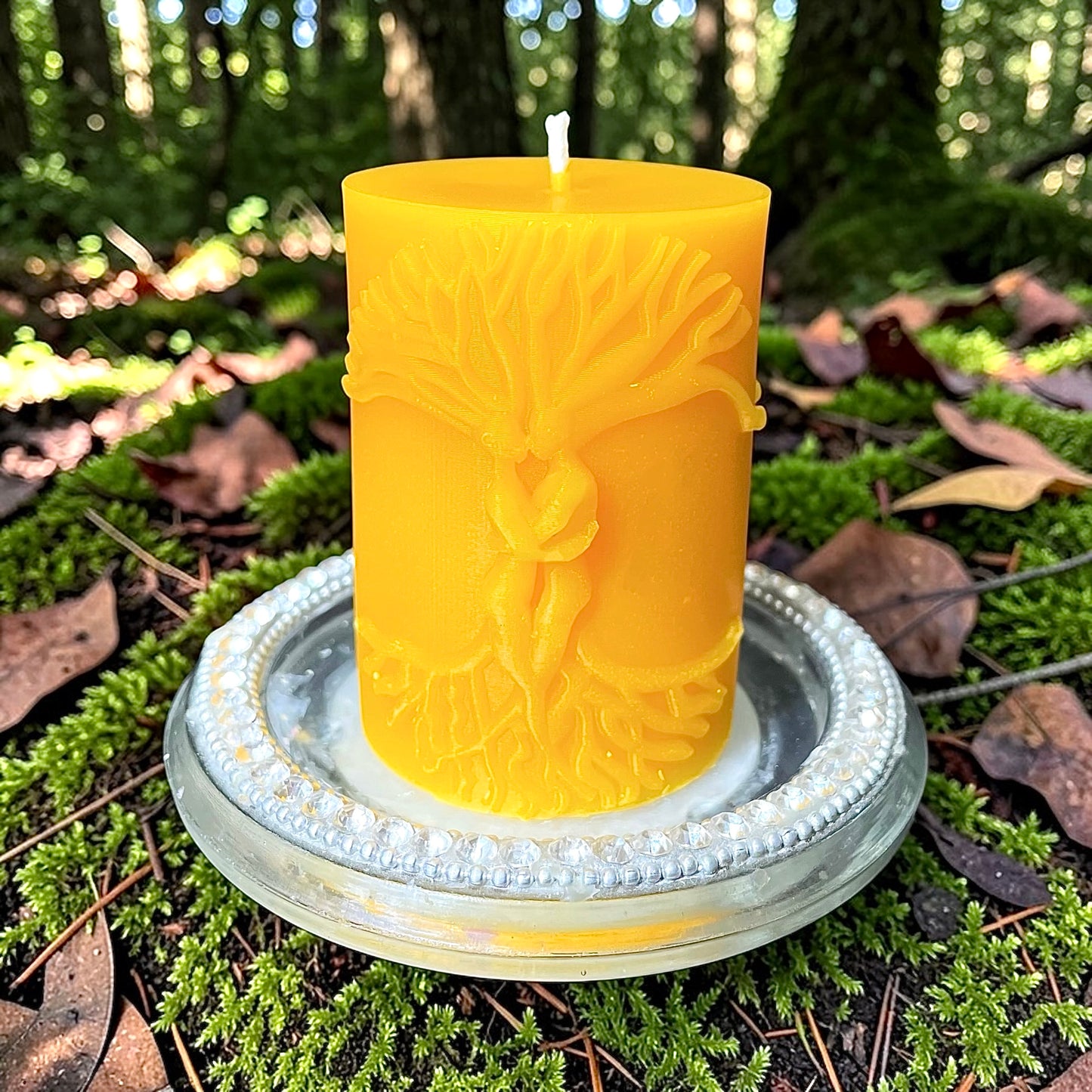 Tree of life pillar candle mold 2 1/4” x 3”