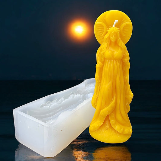 6.5” Triple moon goddess mold for candle soap resin