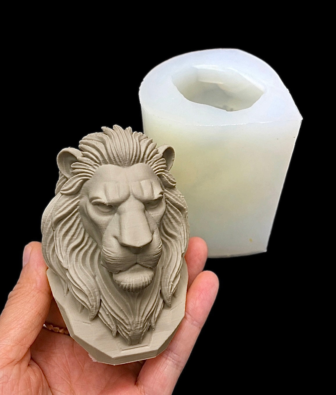 3D lion statue mold