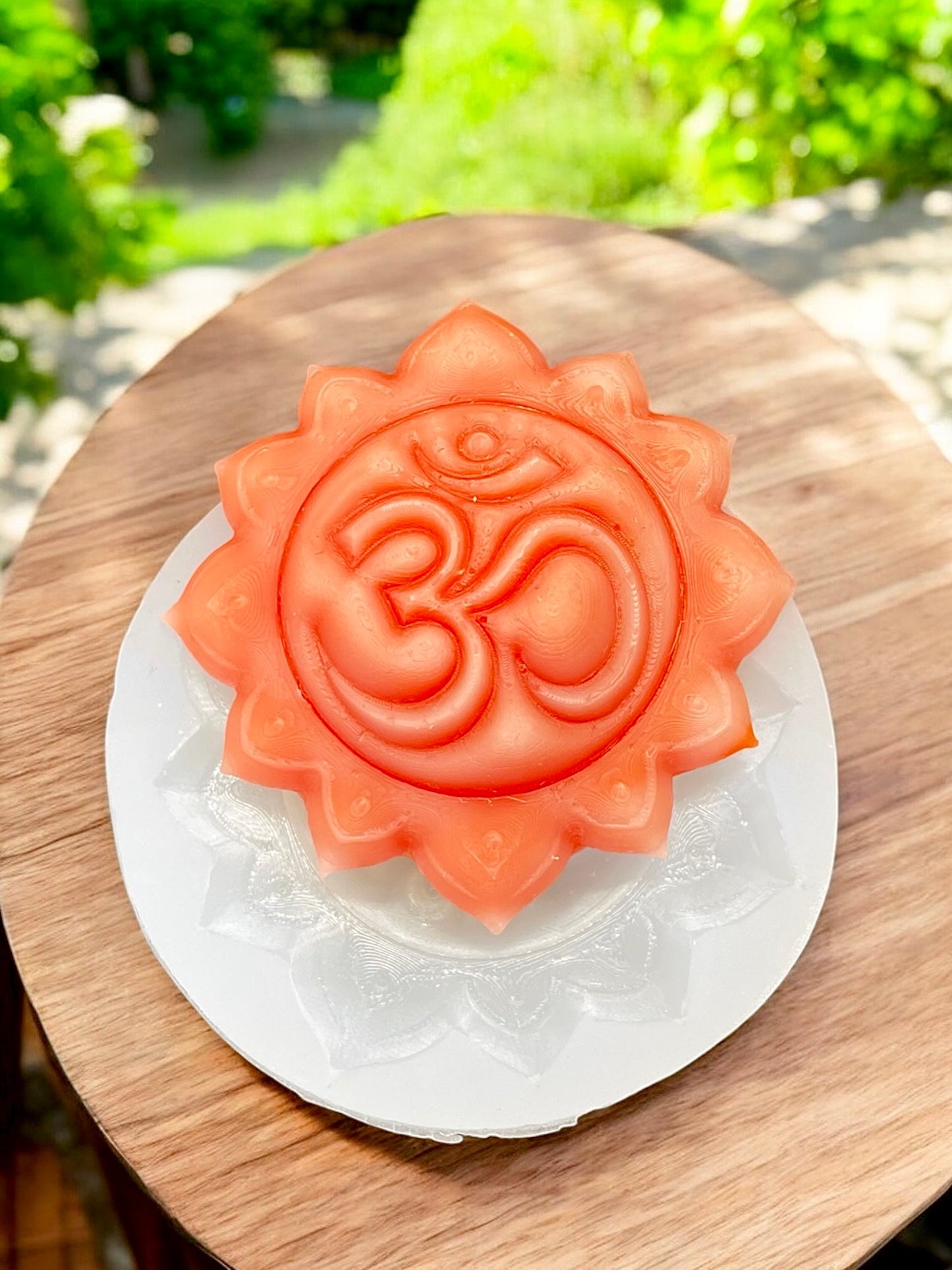 3” silicone OM symbol mold for ornament soap lotion bar chocolate