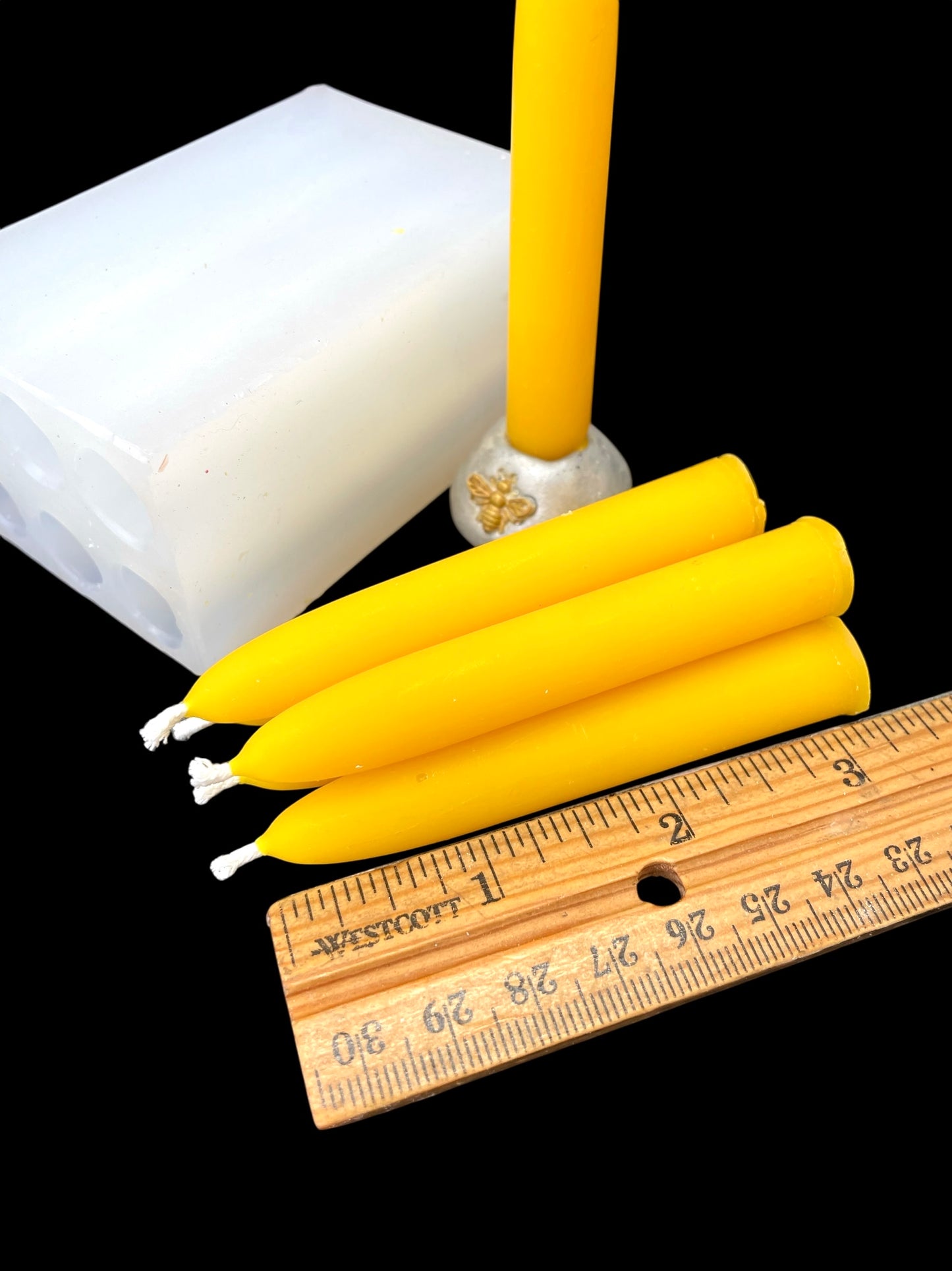 mini stubby taper candle mold - 6 cavities - 2 hrs