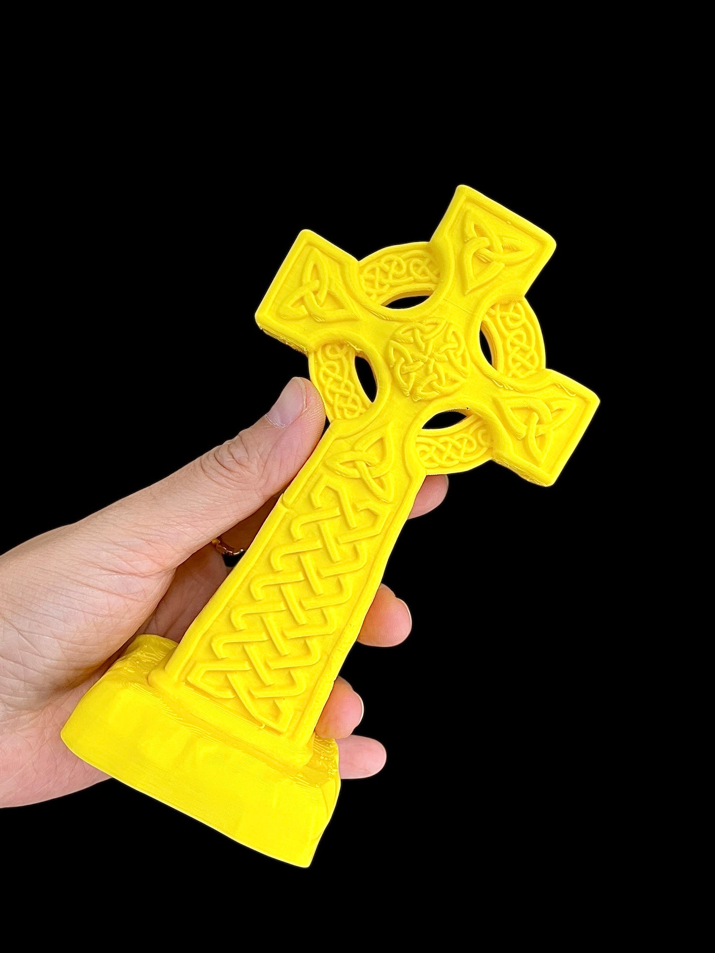 3D Celtic cross mold for candle resin concrete 6”