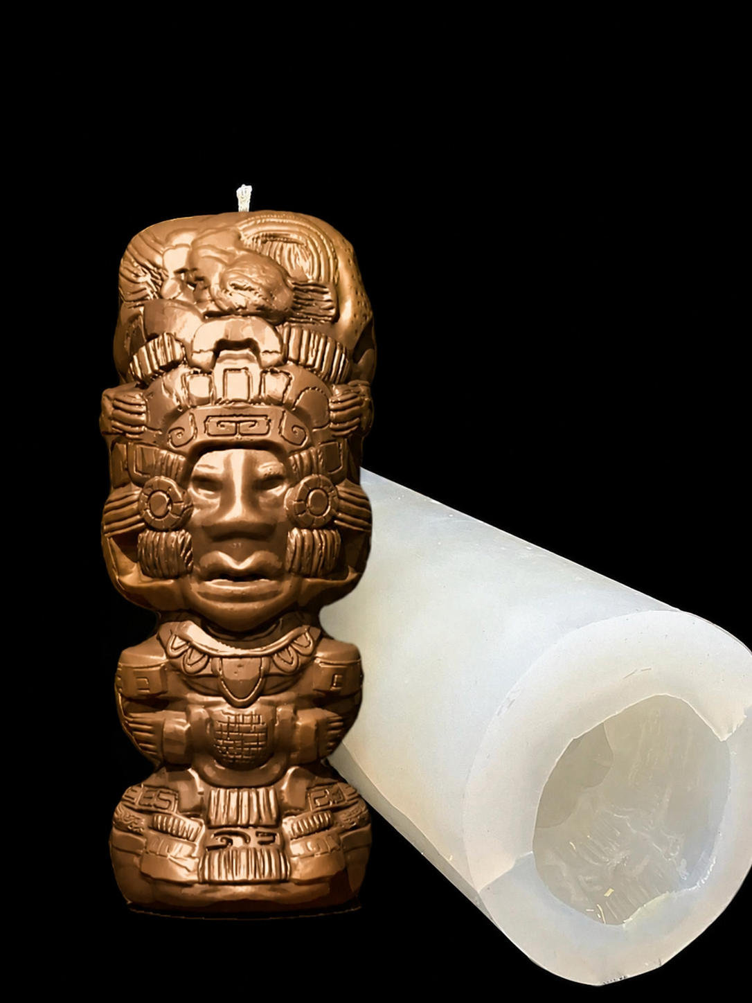 3D silicone mold - Mayan statue 5”