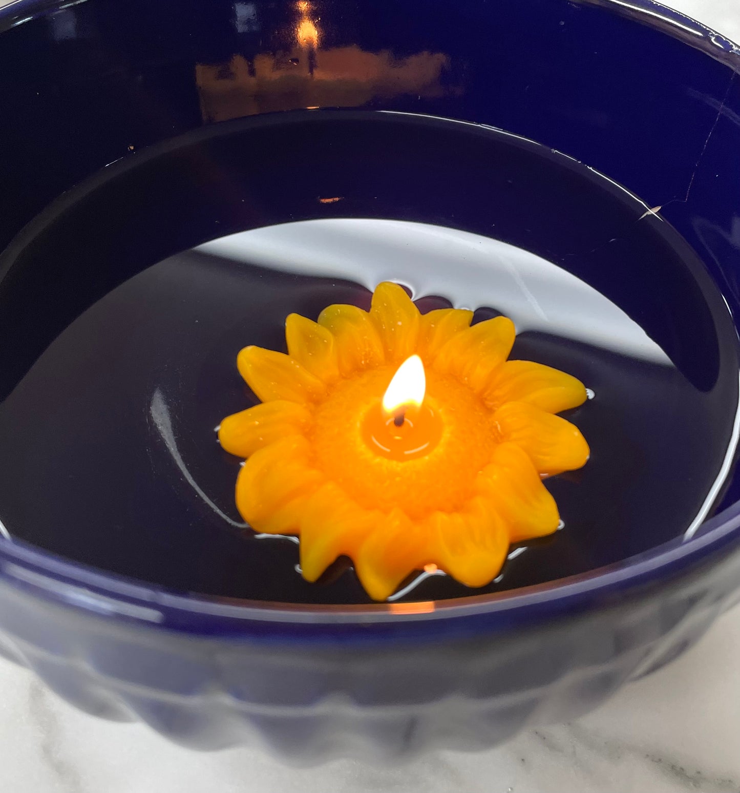 3D sunflower floating candle mold