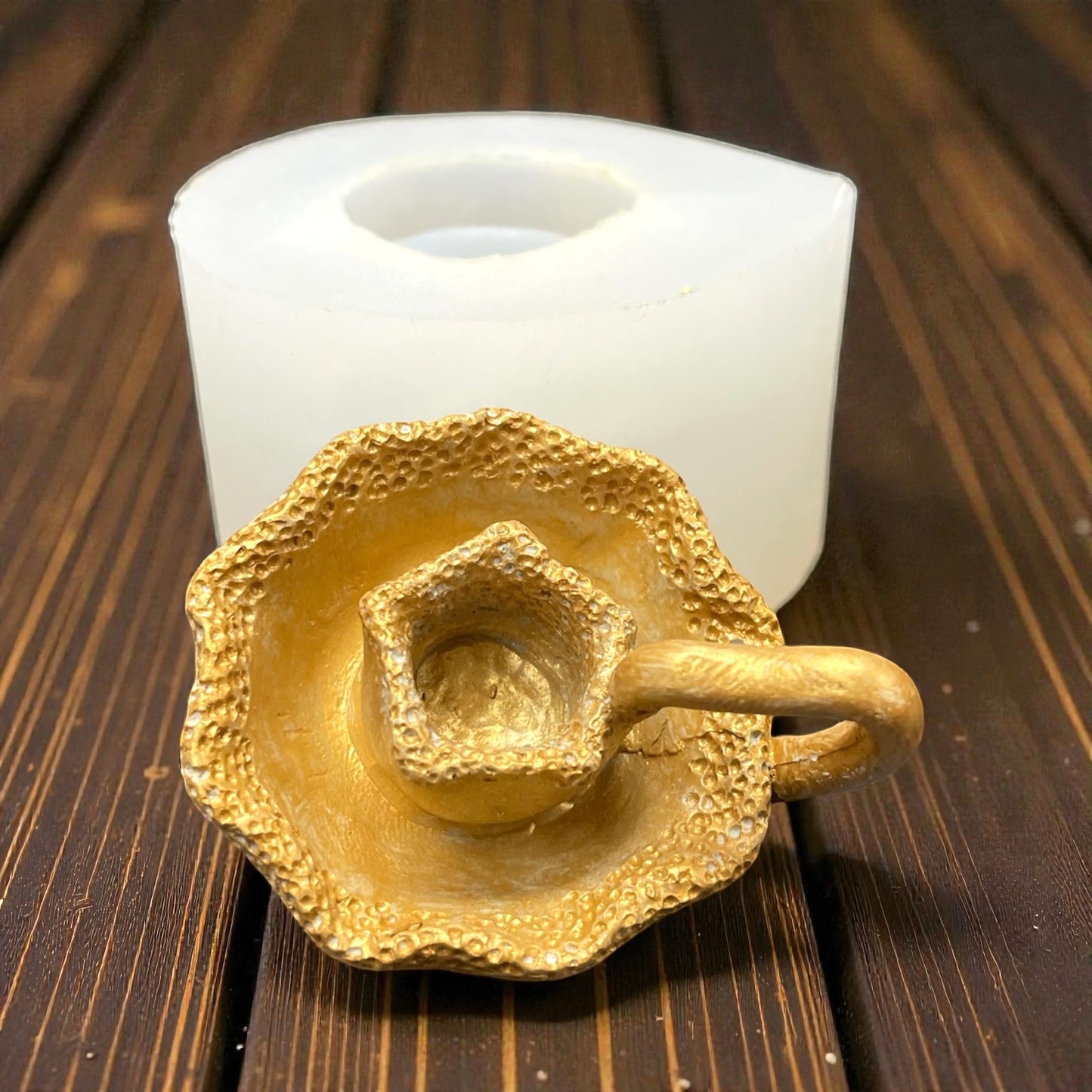 Silicone mold for 0.5” small taper candle holder