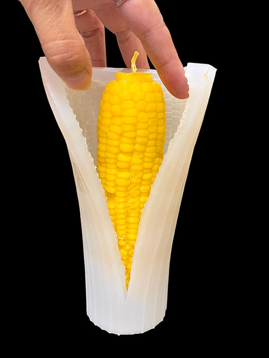 6” realistic corn on the cob mold for candle soap resin - food grade