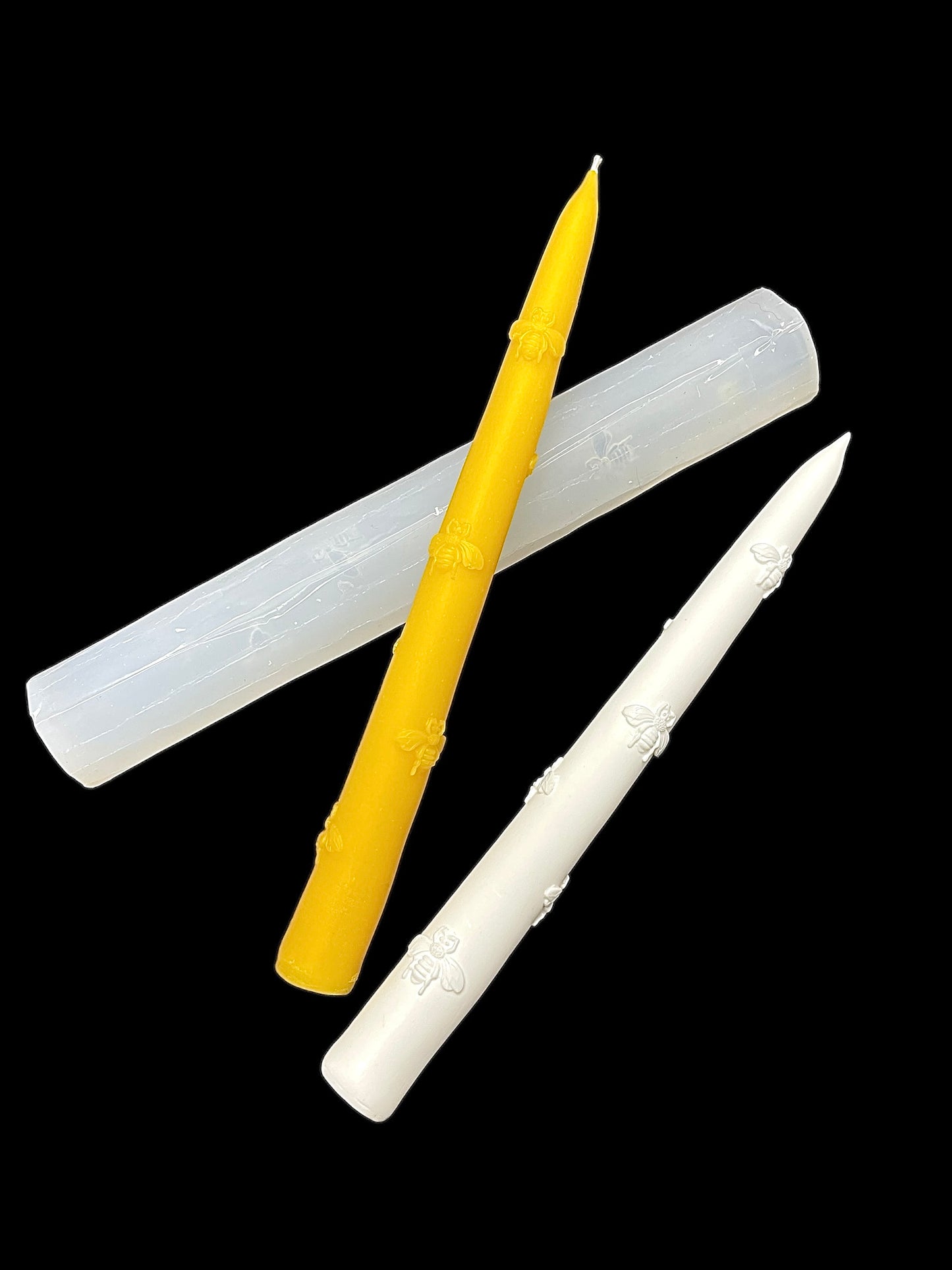 9” honeybee taper candle mold